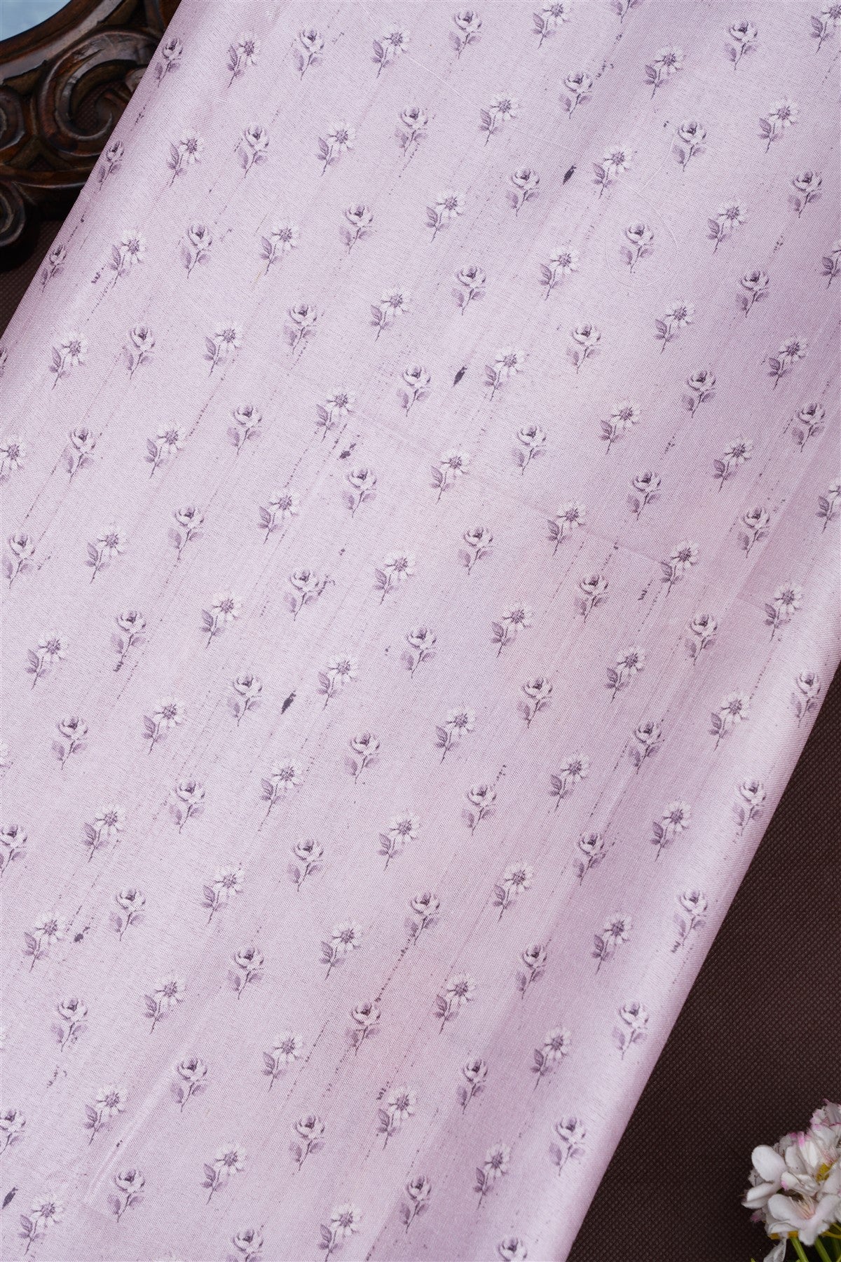 Bhagalpur Silk Blend Light Purple Saree