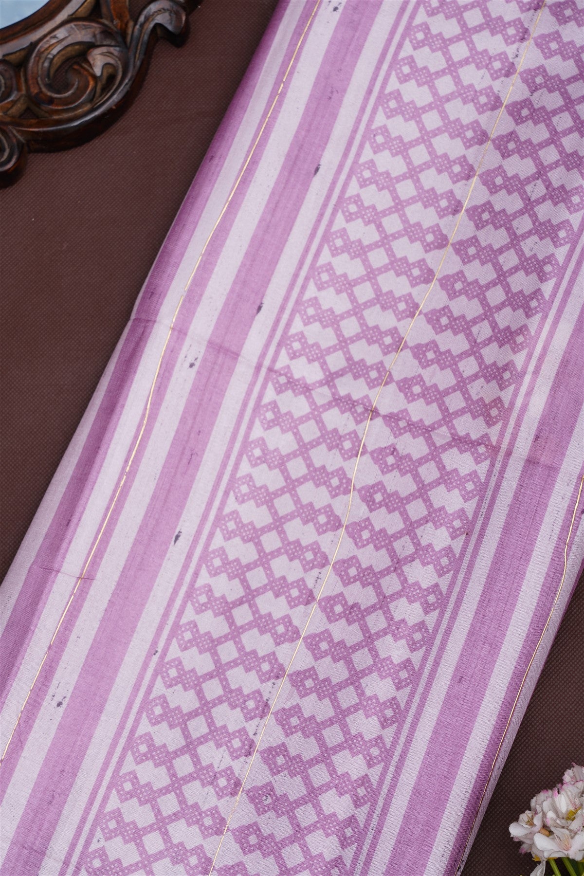 Bhagalpur Silk Blend Light Purple Saree