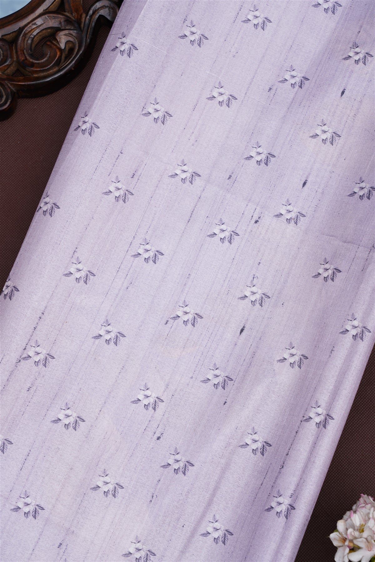 Bhagalpur Silk Blend Lavender Saree