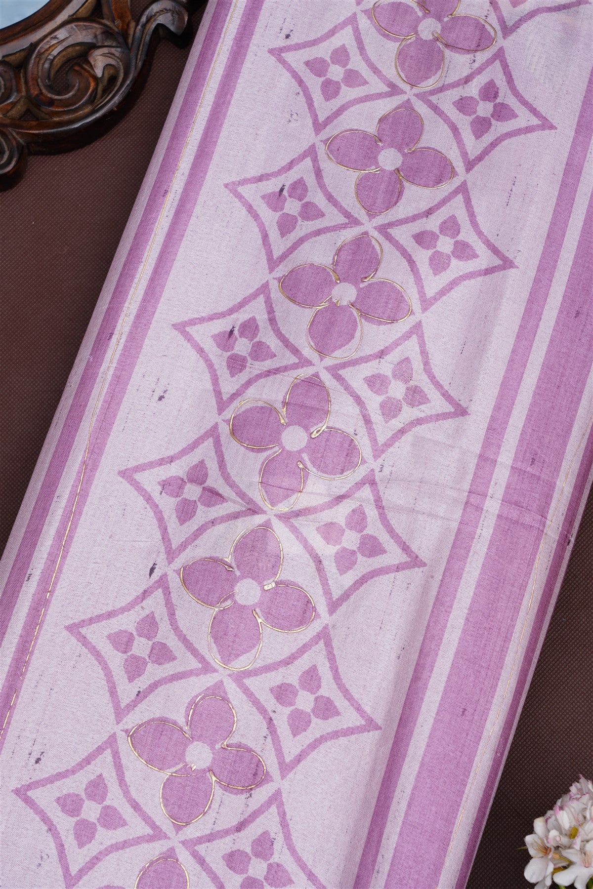 Bhagalpur Silk Blend Light Purple Saree