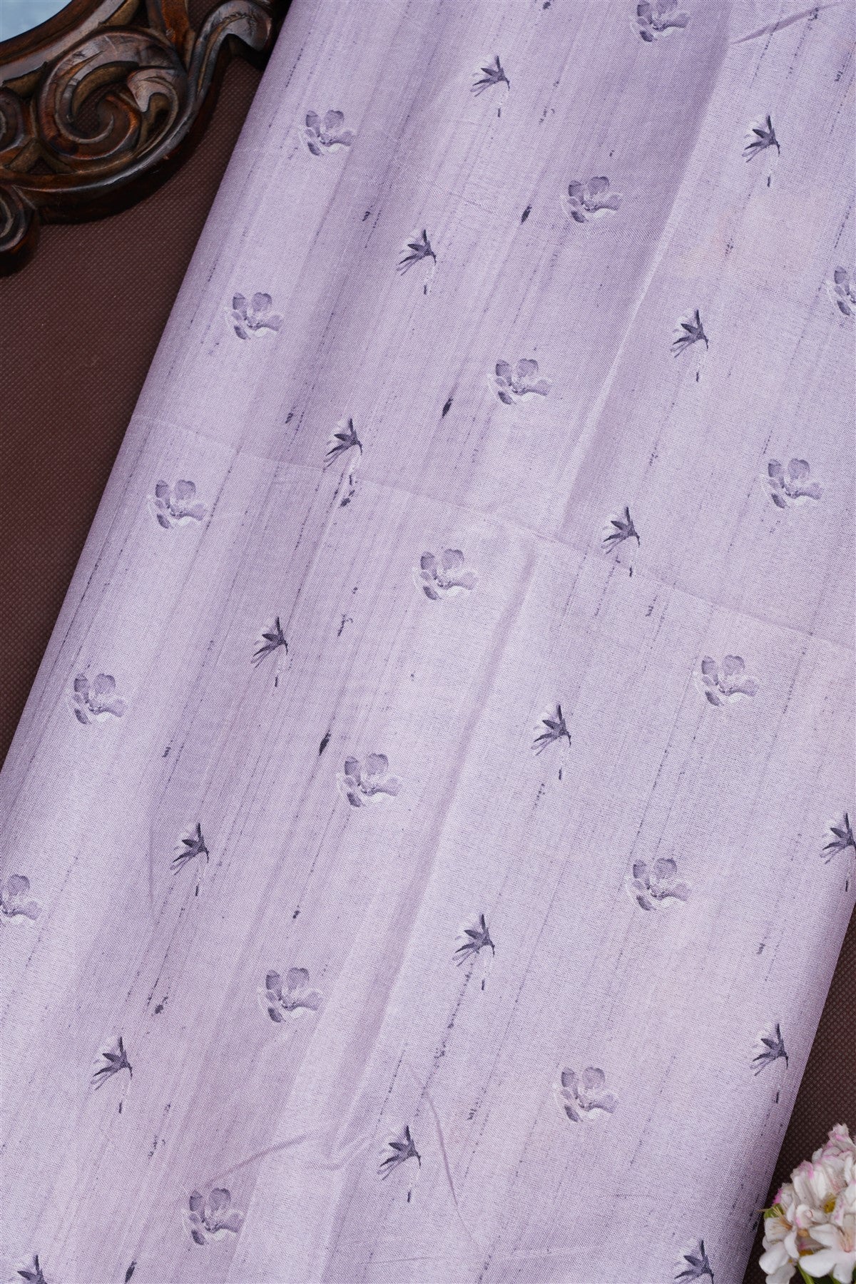 Fancy Silk Blend Lavender Saree