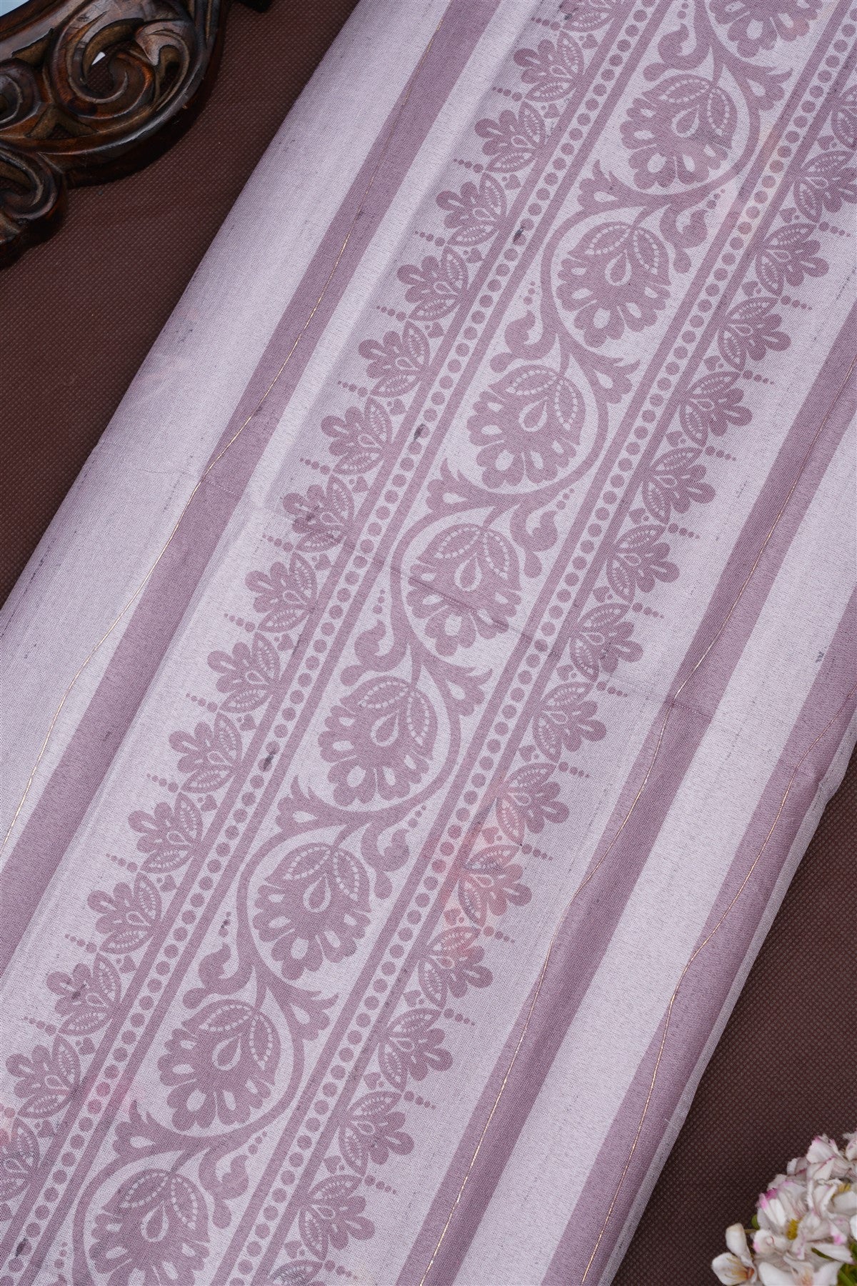Fancy Silk Blend Light Brown Saree