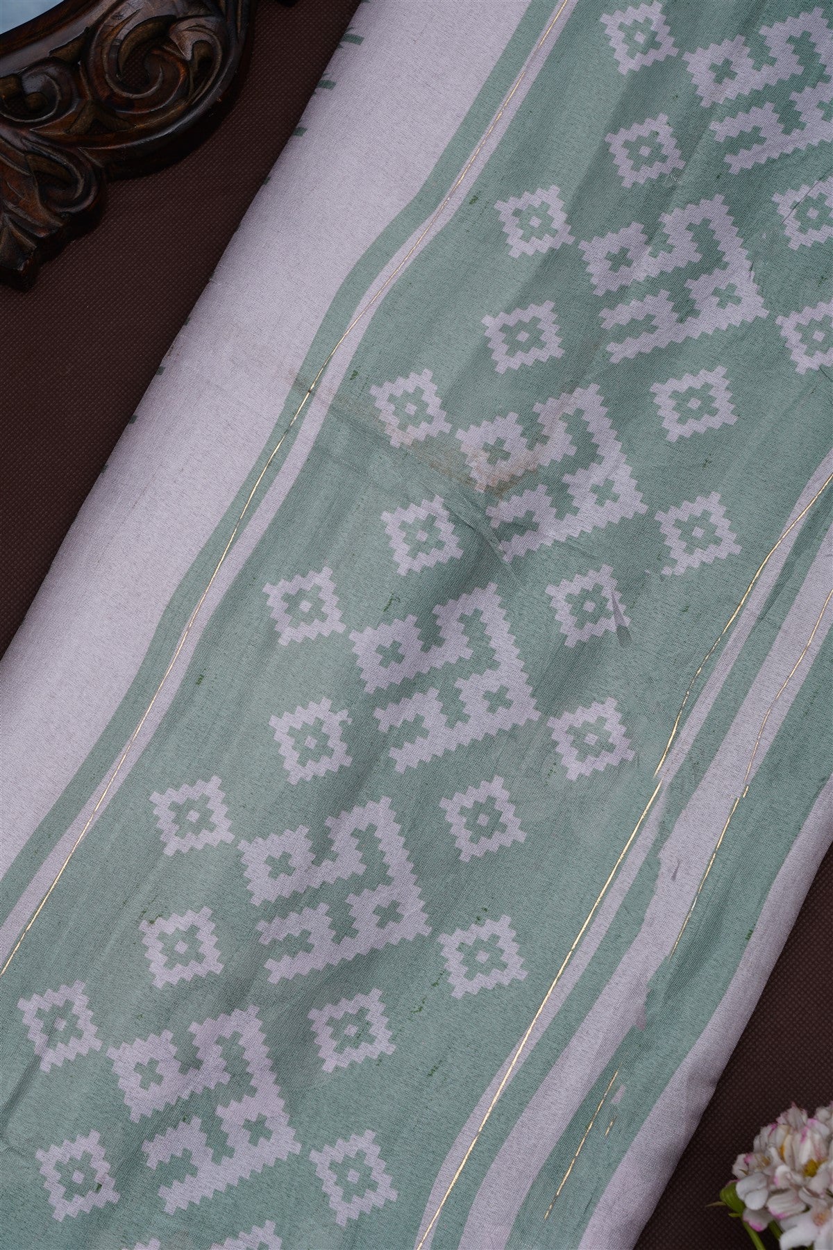 Fancy Silk Blend Light Green Saree