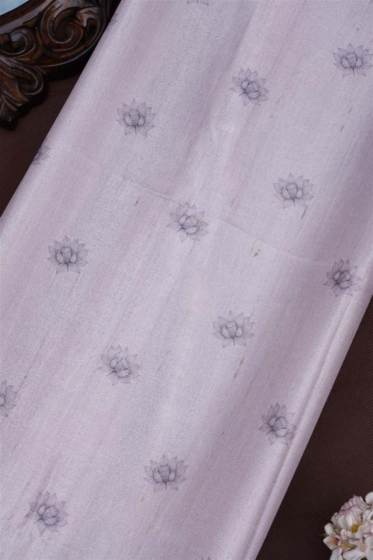 Fancy Silk Blend Light Purple Saree