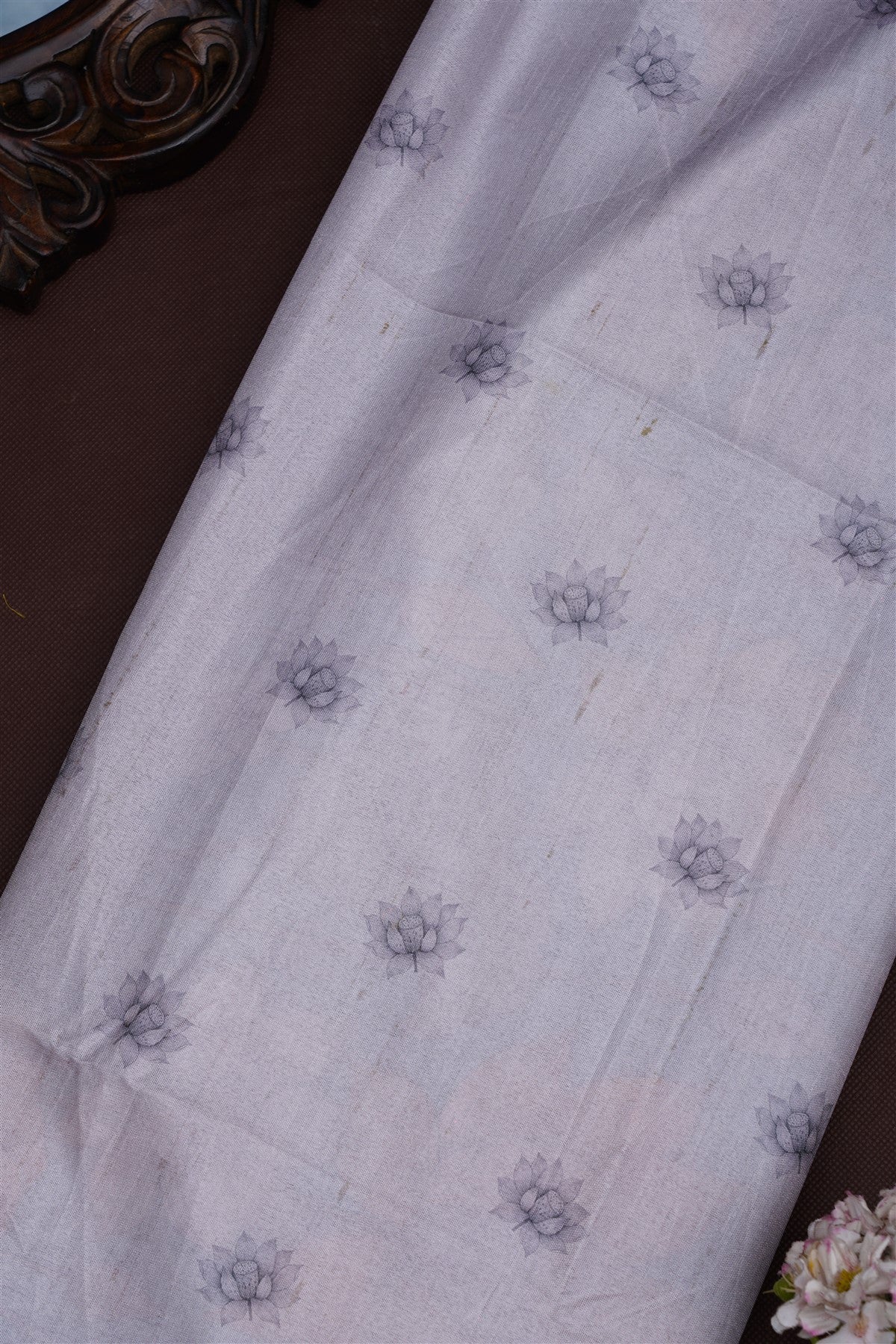 Fancy Silk Blend Teal Blue Saree