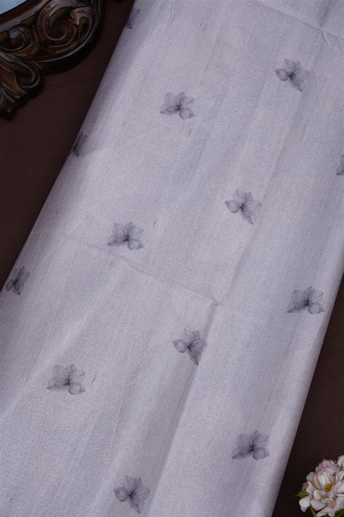 Fancy Silk Blend Teal Blue Saree