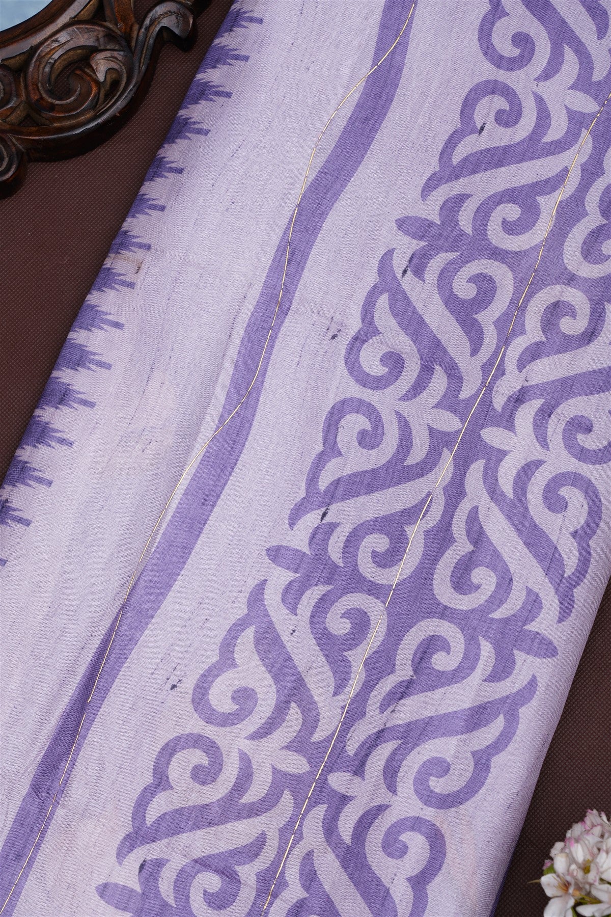 Fancy Silk Blend Lavender Saree