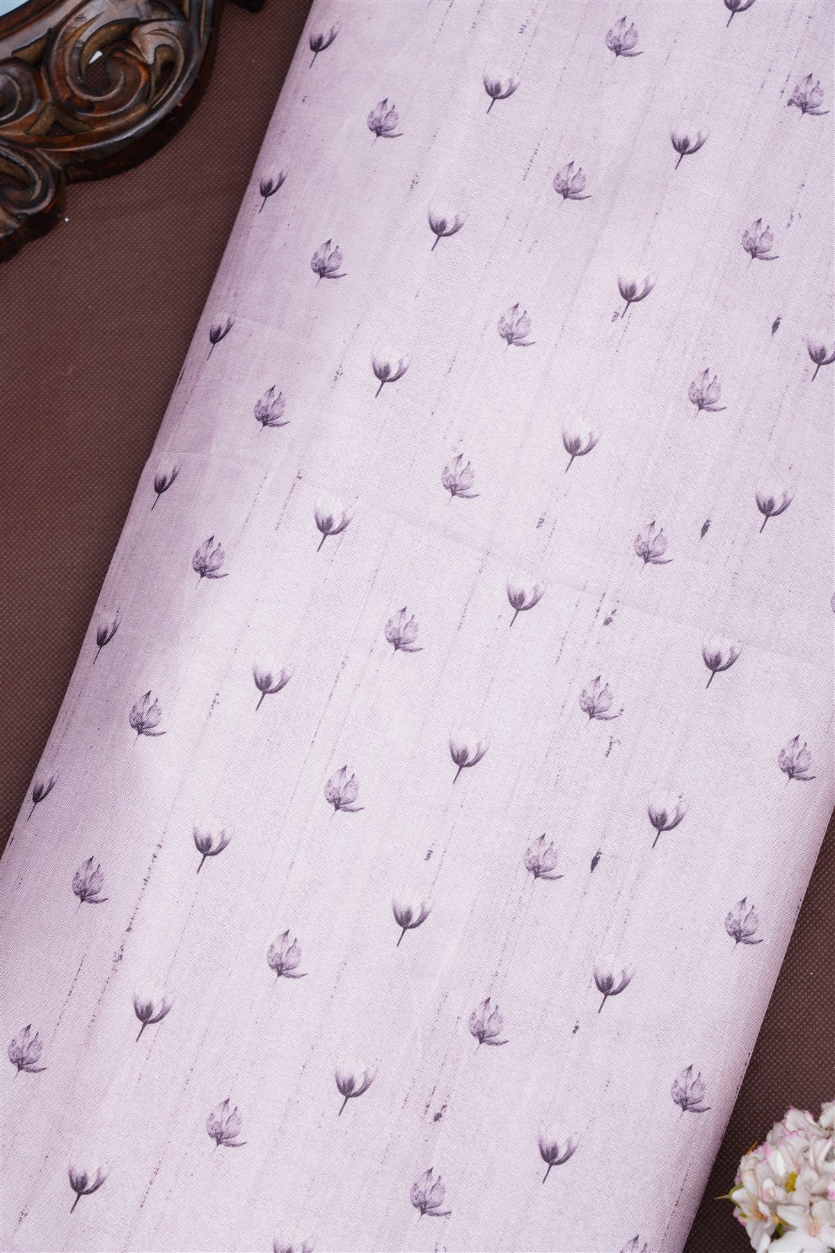 Fancy Silk Blend Light Purple Saree
