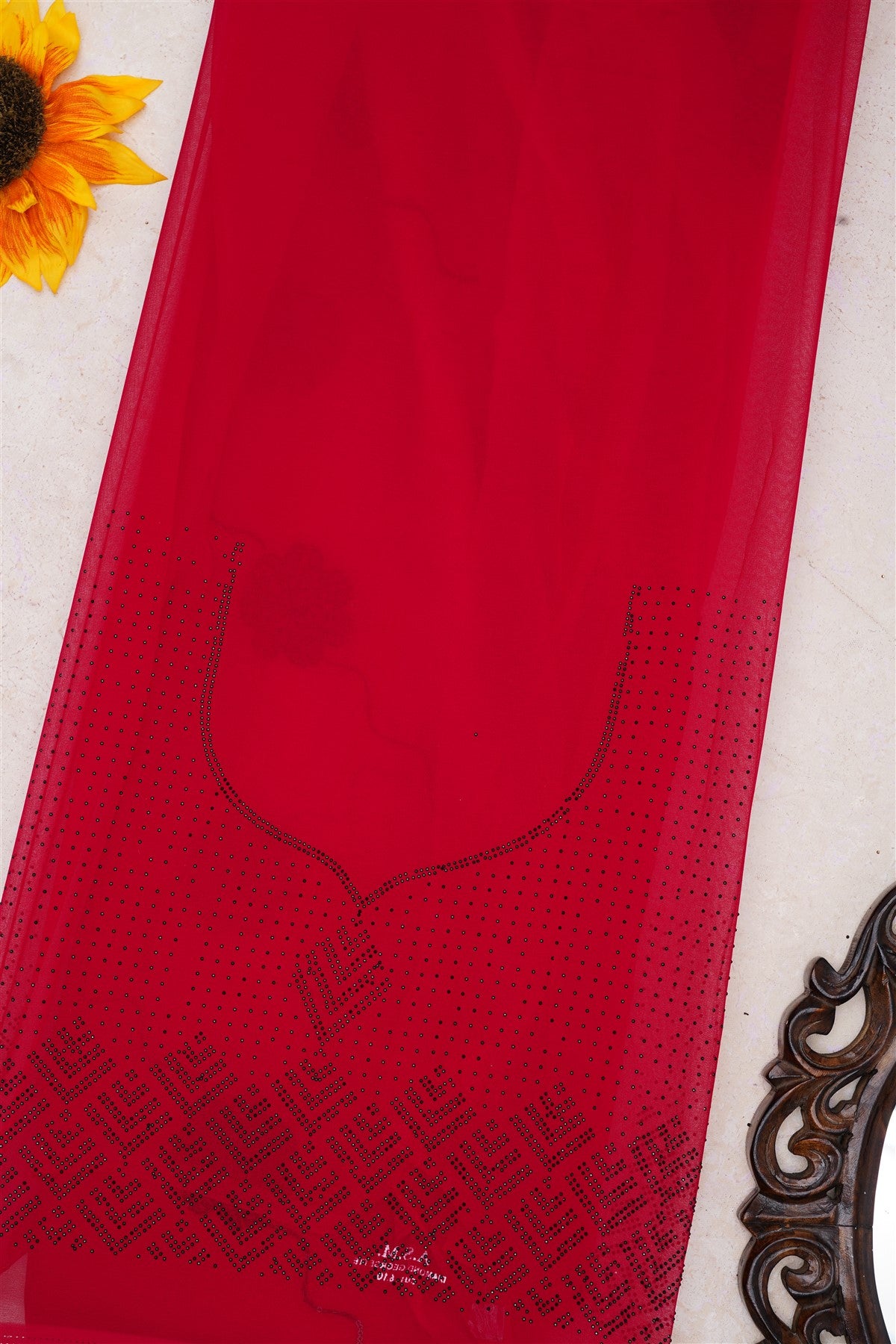 Fancy Georgette Dark Pink Saree
