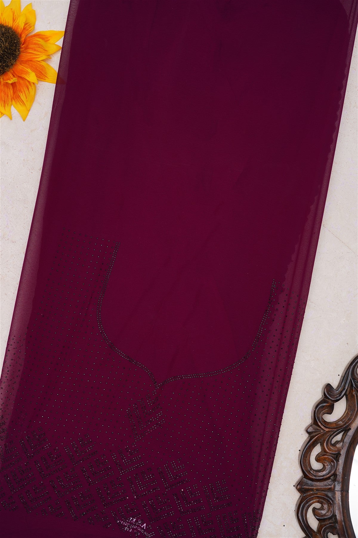 Fancy Georgette Purple Saree
