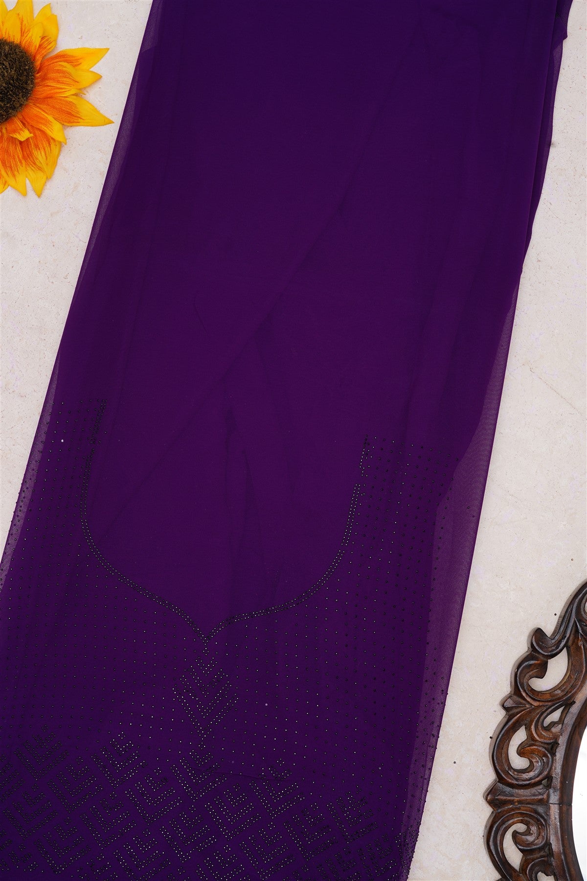 Fancy Georgette Violet Saree