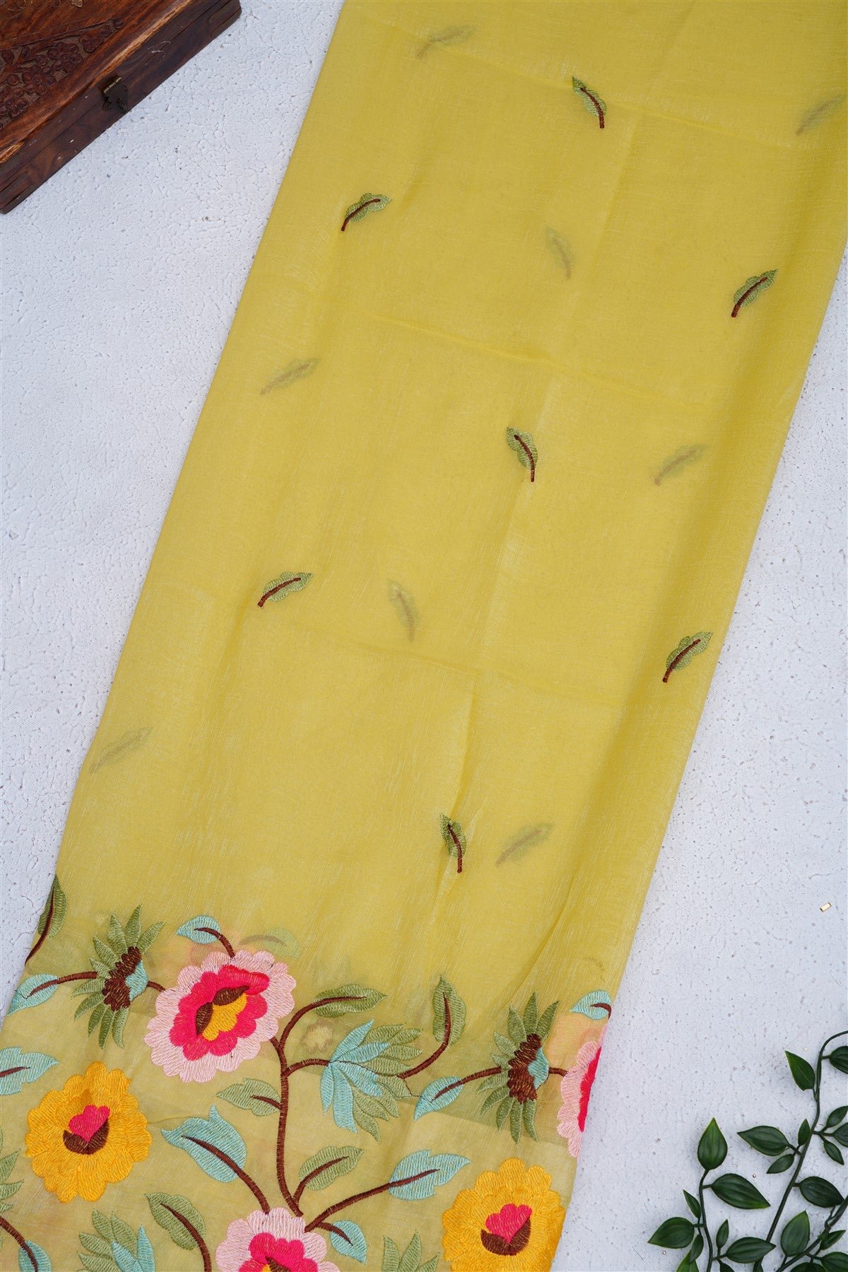 Fancy Space Silk Light Yellow Saree