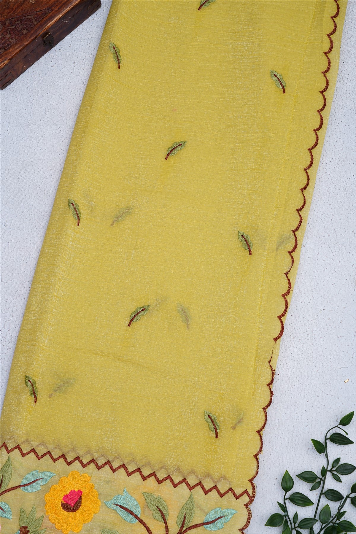 Fancy Space Silk Light Yellow Saree