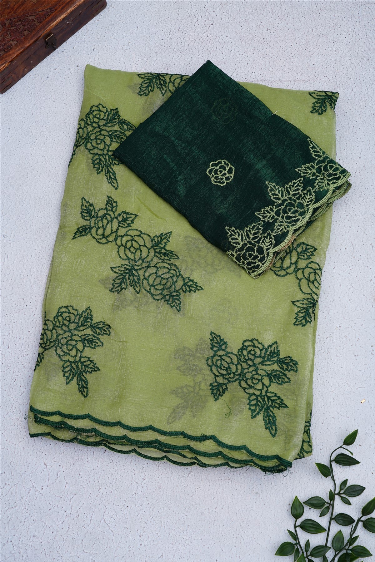 Fancy Space Silk Light Green Saree
