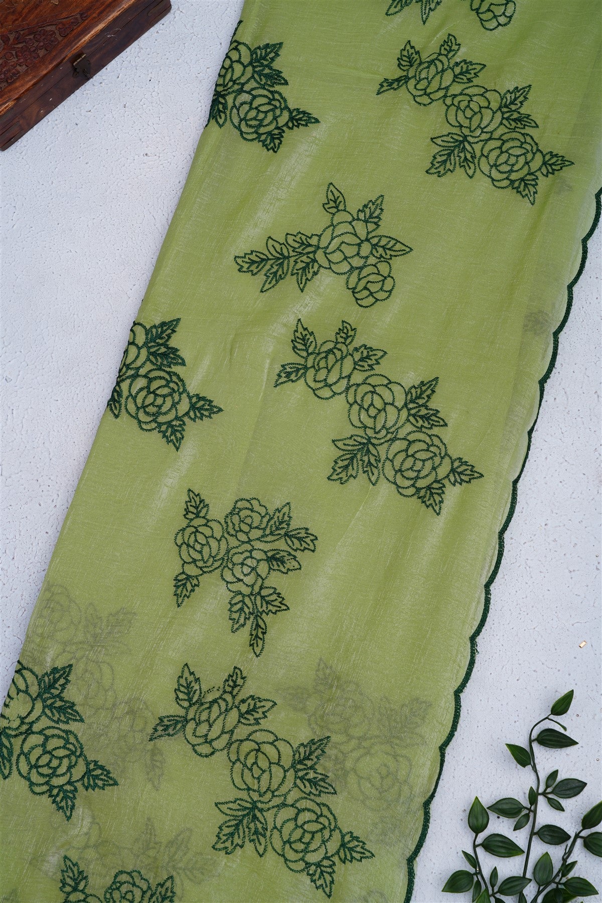 Fancy Space Silk Light Green Saree