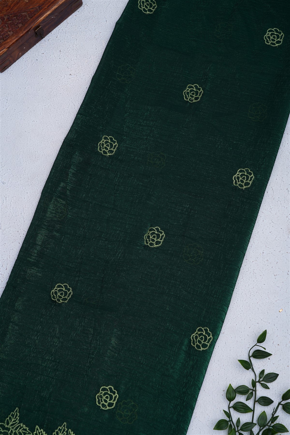 Fancy Space Silk Light Green Saree