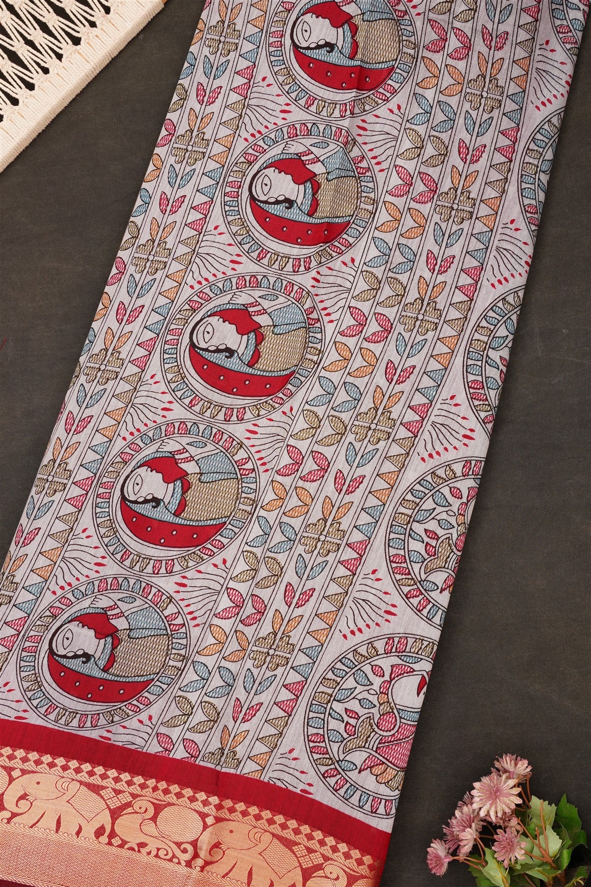 Fancy Maheshwari Silk Mustard Saree