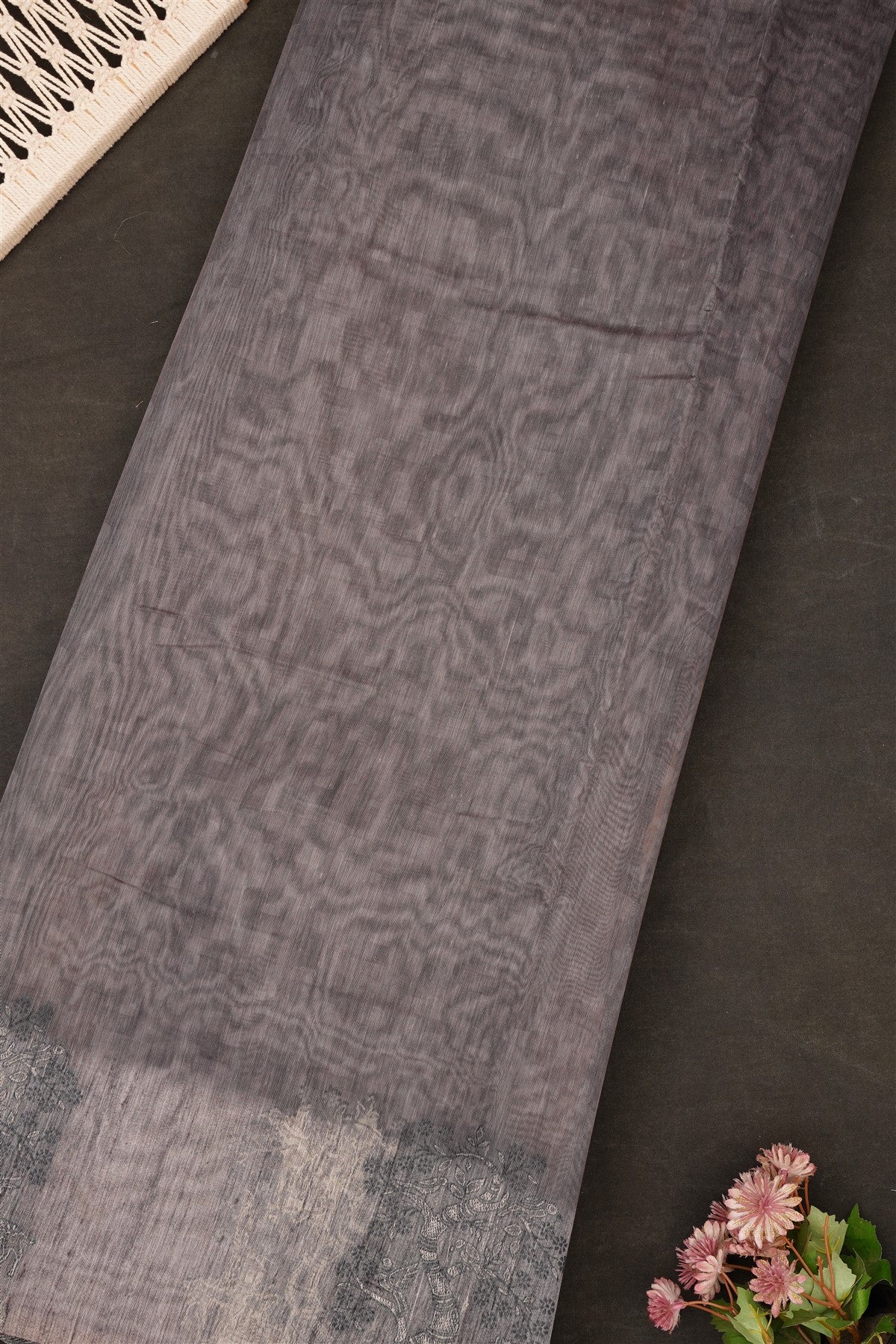 Fancy Bhagalpuri Silk Khakhi Saree
