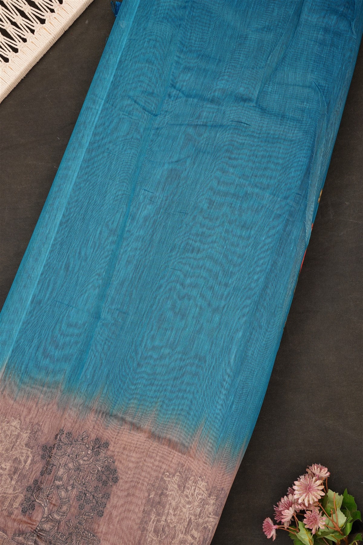 Fancy Bhagalpuri Silk Blue Saree