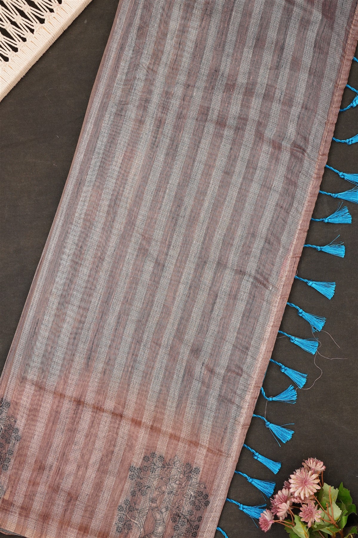 Fancy Bhagalpuri Silk Blue Saree