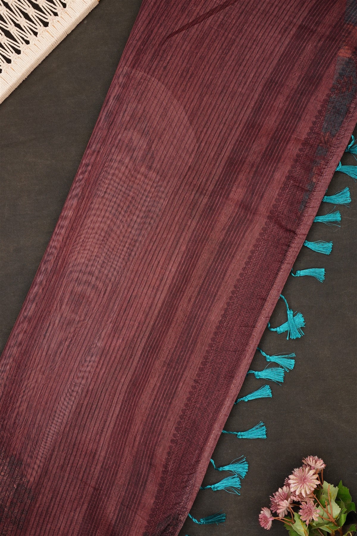 Fancy Bhagalpuri Silk Teal Saree