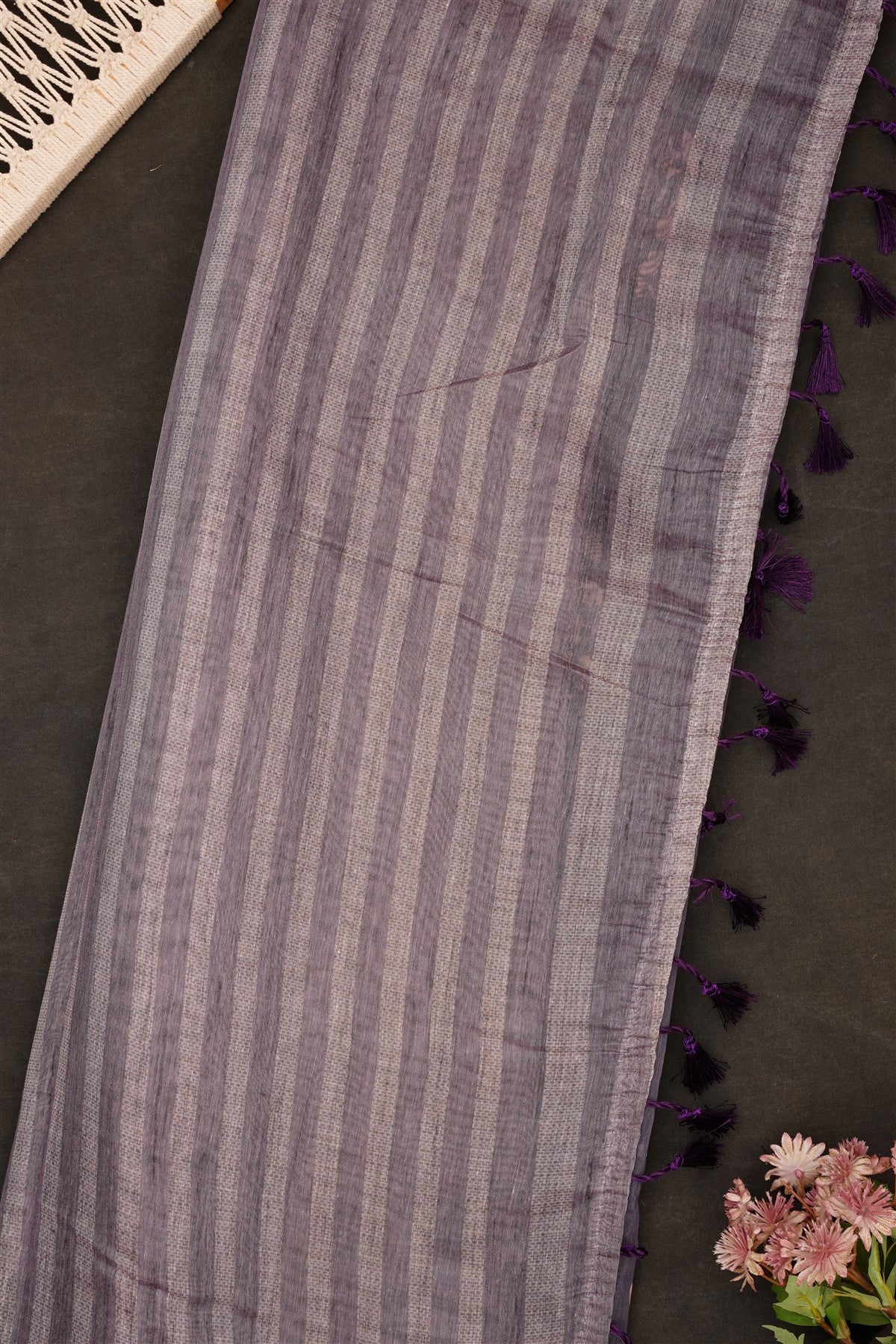 Fancy Bhagalpuri Silk Lavender Saree
