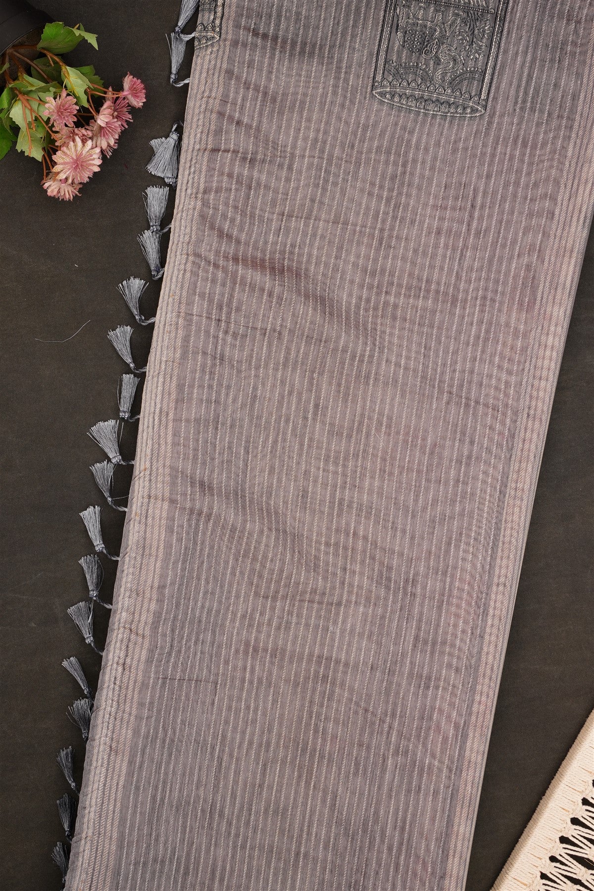 Fancy Bhagalpuri Silk Beige Saree
