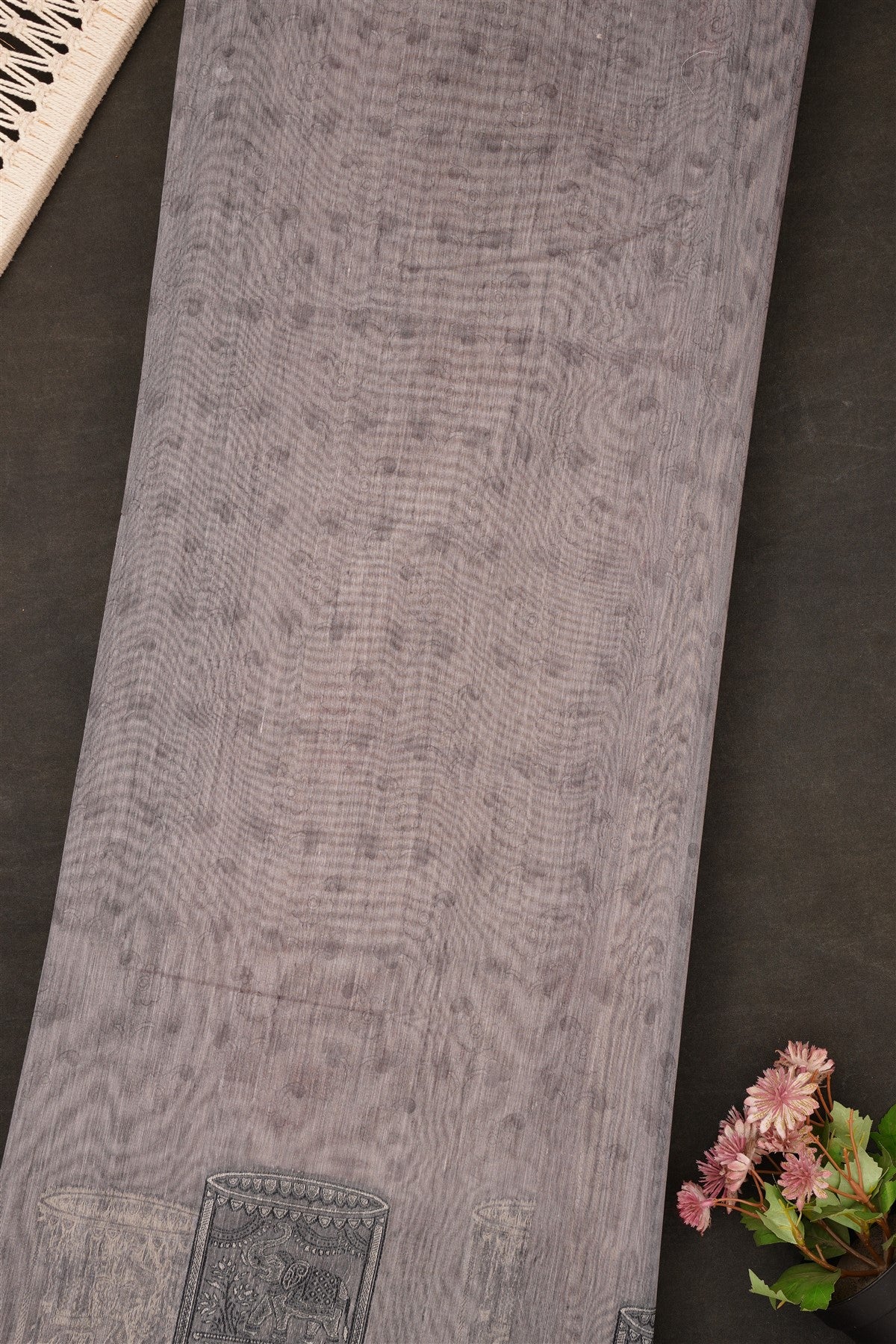 Fancy Bhagalpuri Silk Beige Saree