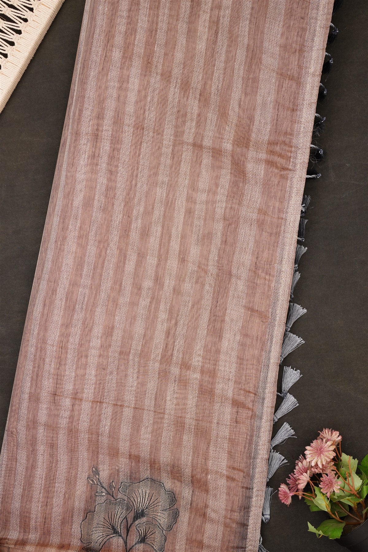 Fancy Bhagalpuri Silk Grey Saree