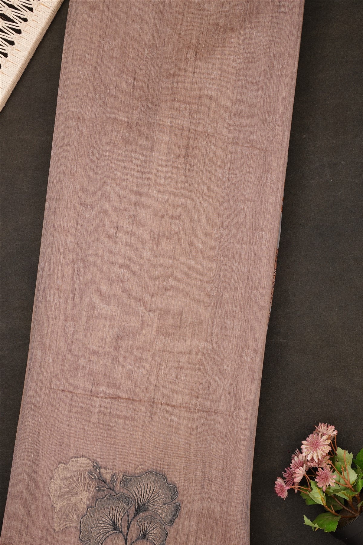 Fancy Bhagalpuri Silk Grey Saree