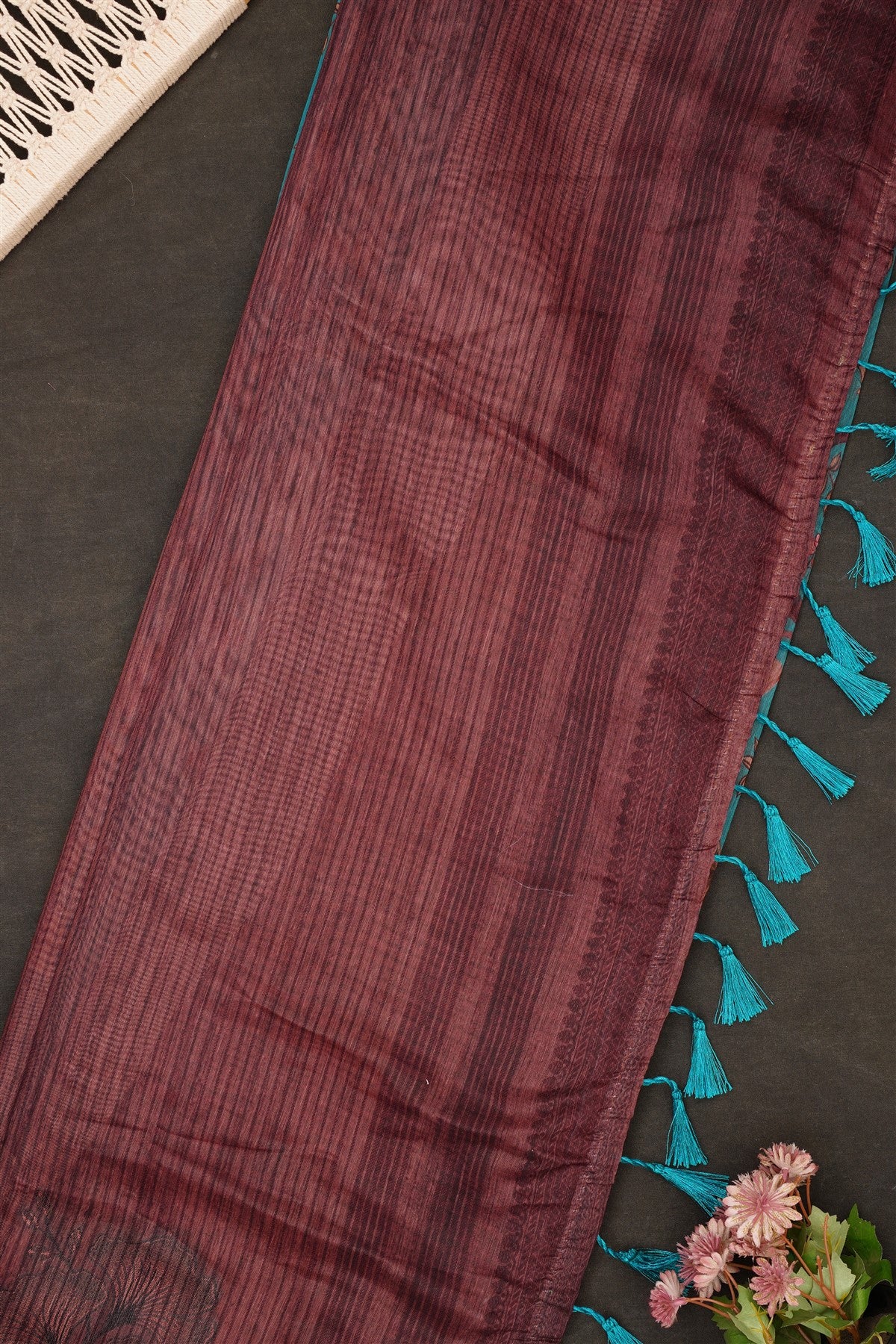 Fancy Bhagalpuri Silk Teal Saree