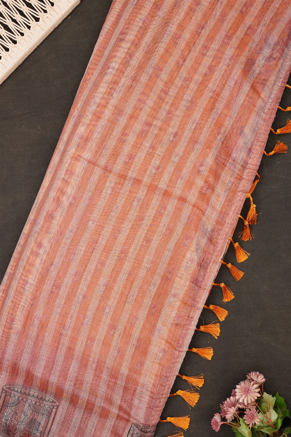 Fancy Bhagalpuri Silk Mustard Saree