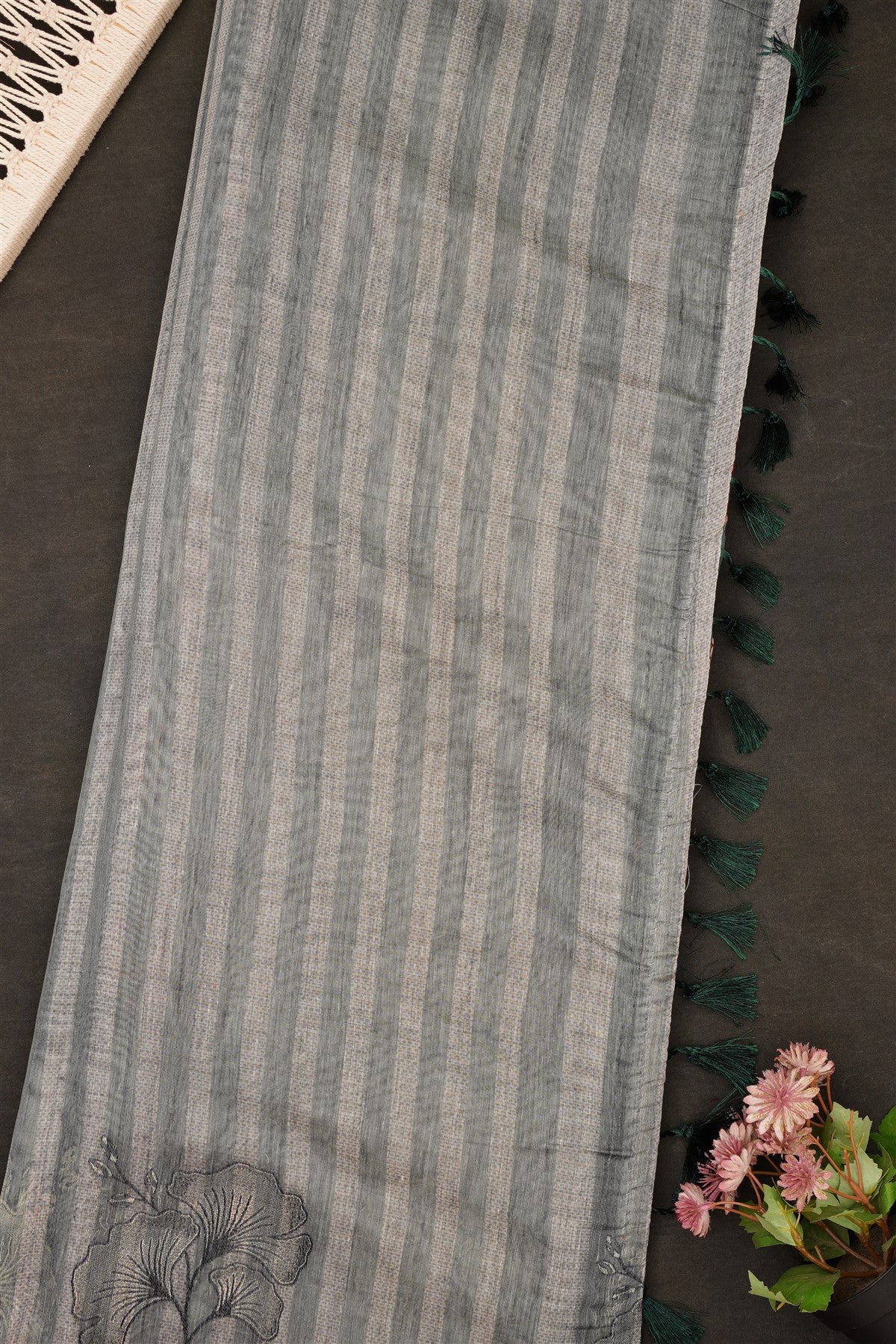 Fancy Bhagalpuri Silk Dark Sea Green Saree