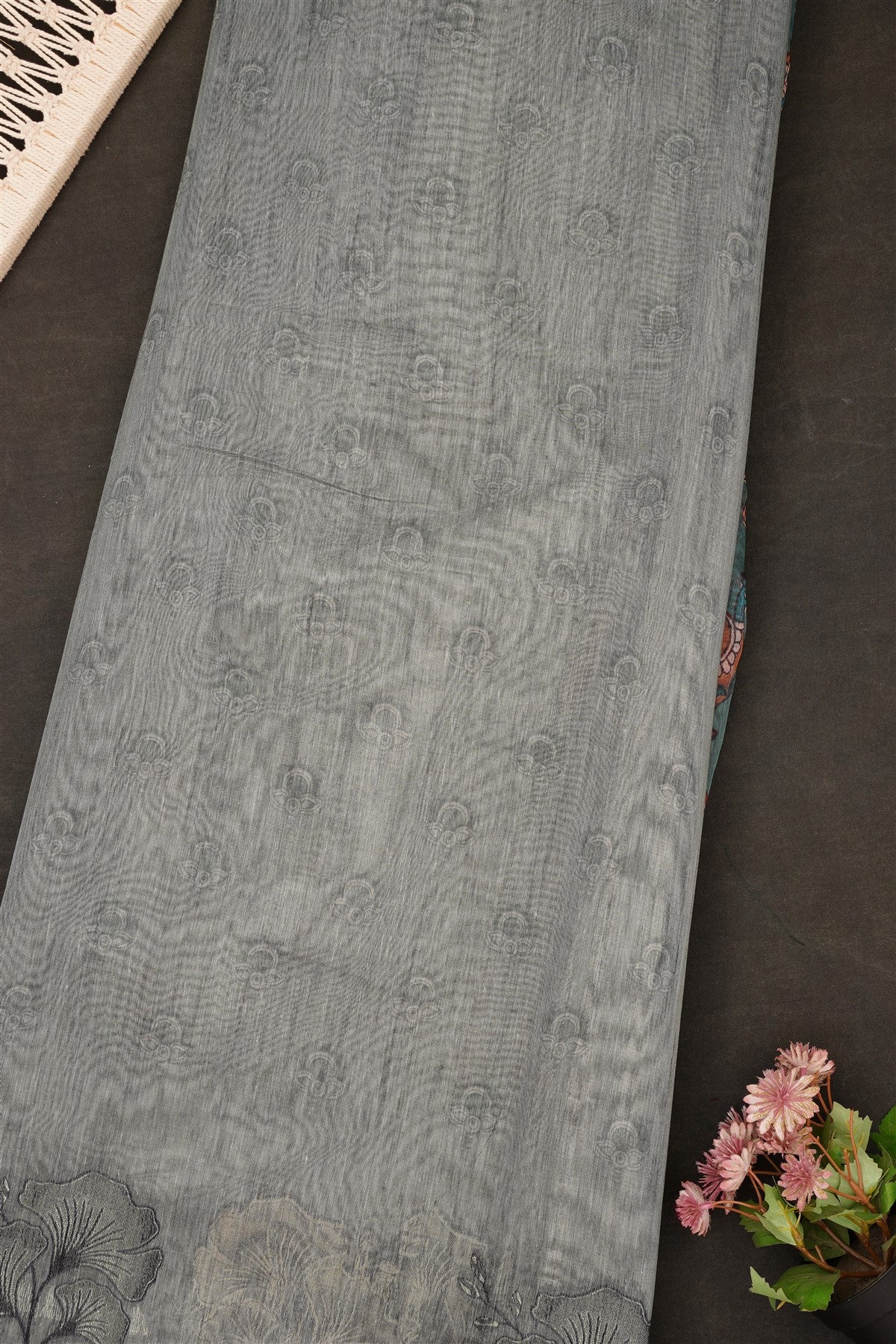 Fancy Bhagalpuri Silk Dark Sea Green Saree