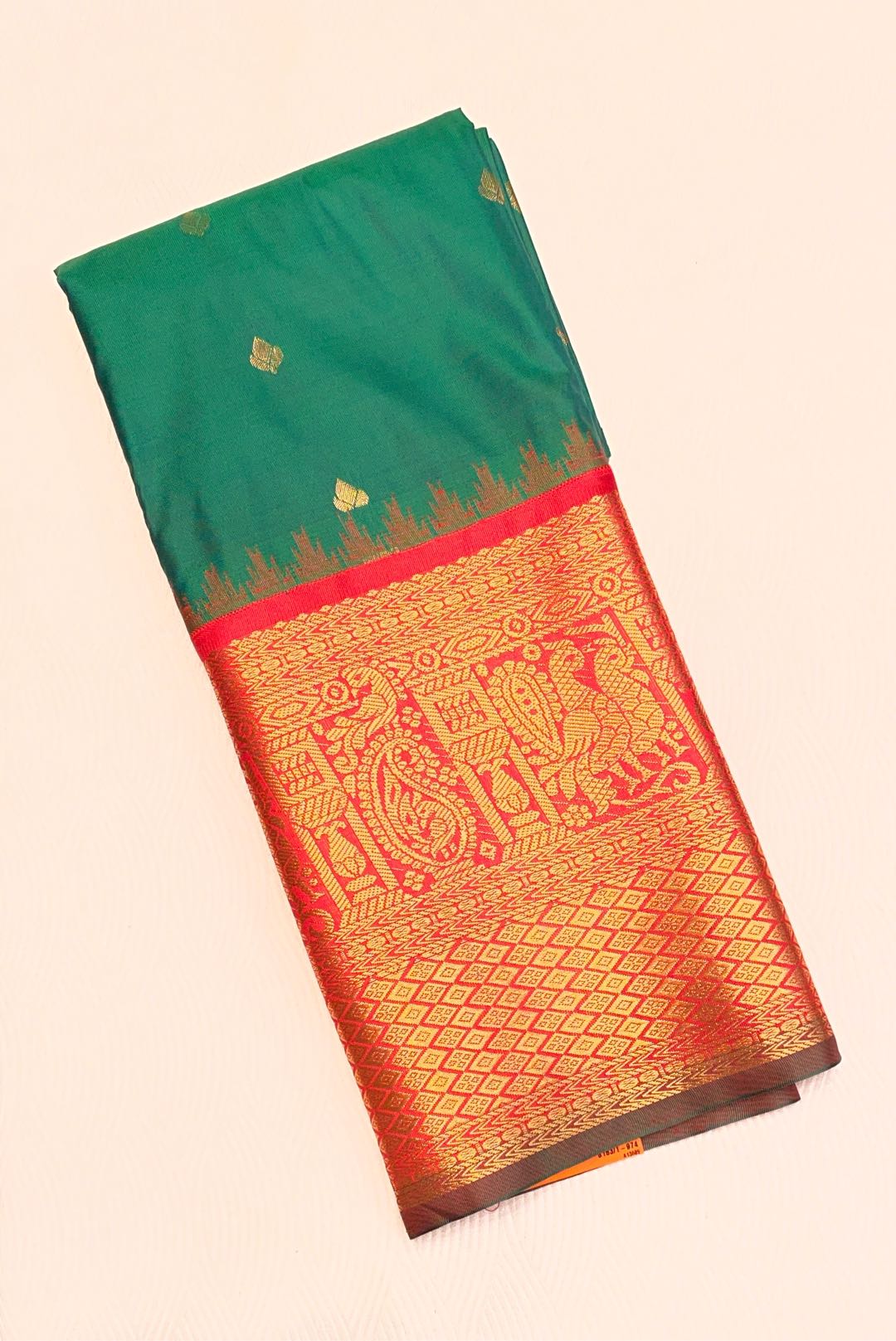 Semi Pattu Silk Blend Green Saree