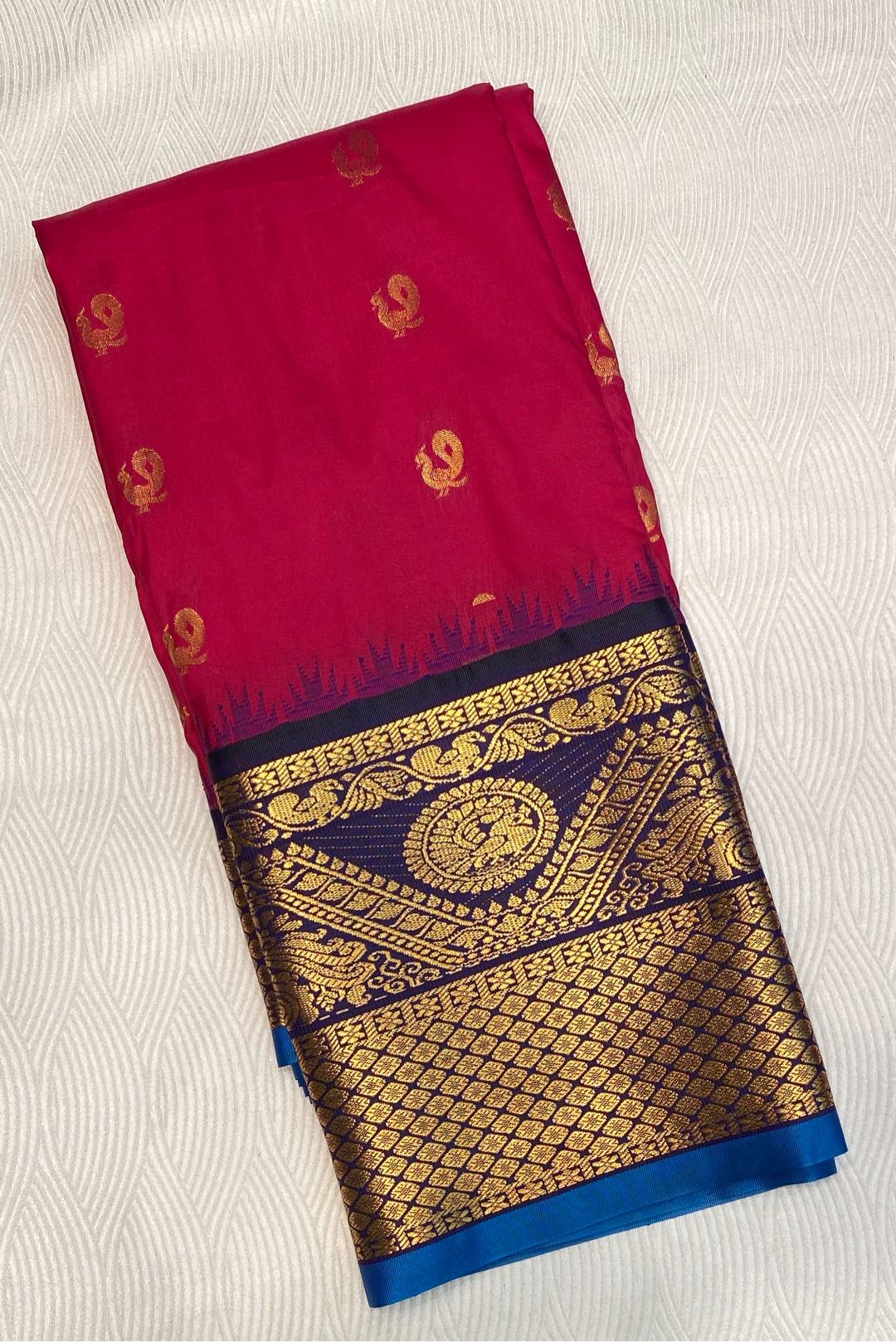 Semi Pattu Silk Blend Pink Saree