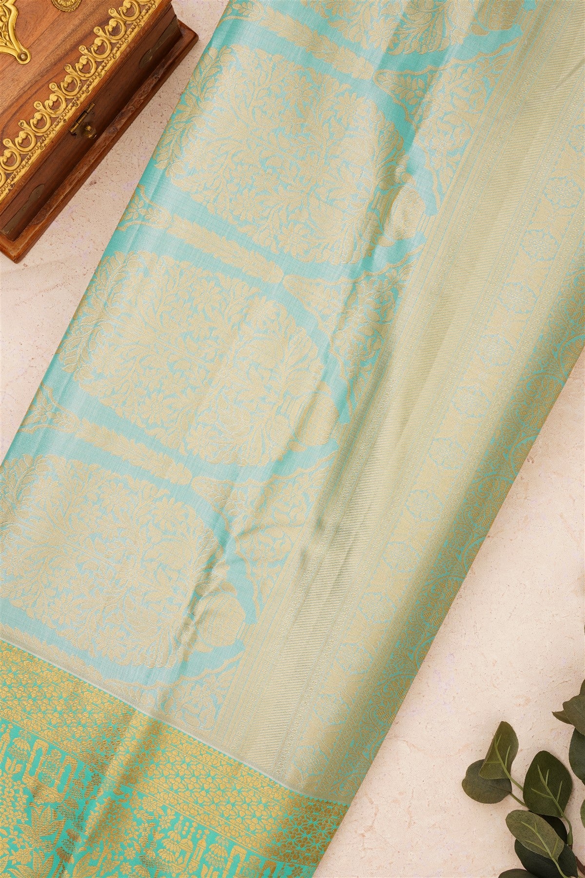 Semi Kanchipuram Silk Blend Light Maroon Saree