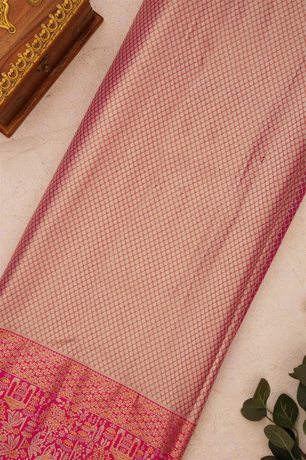 Semi Kanchipuram Silk Blend Royal Blue Saree