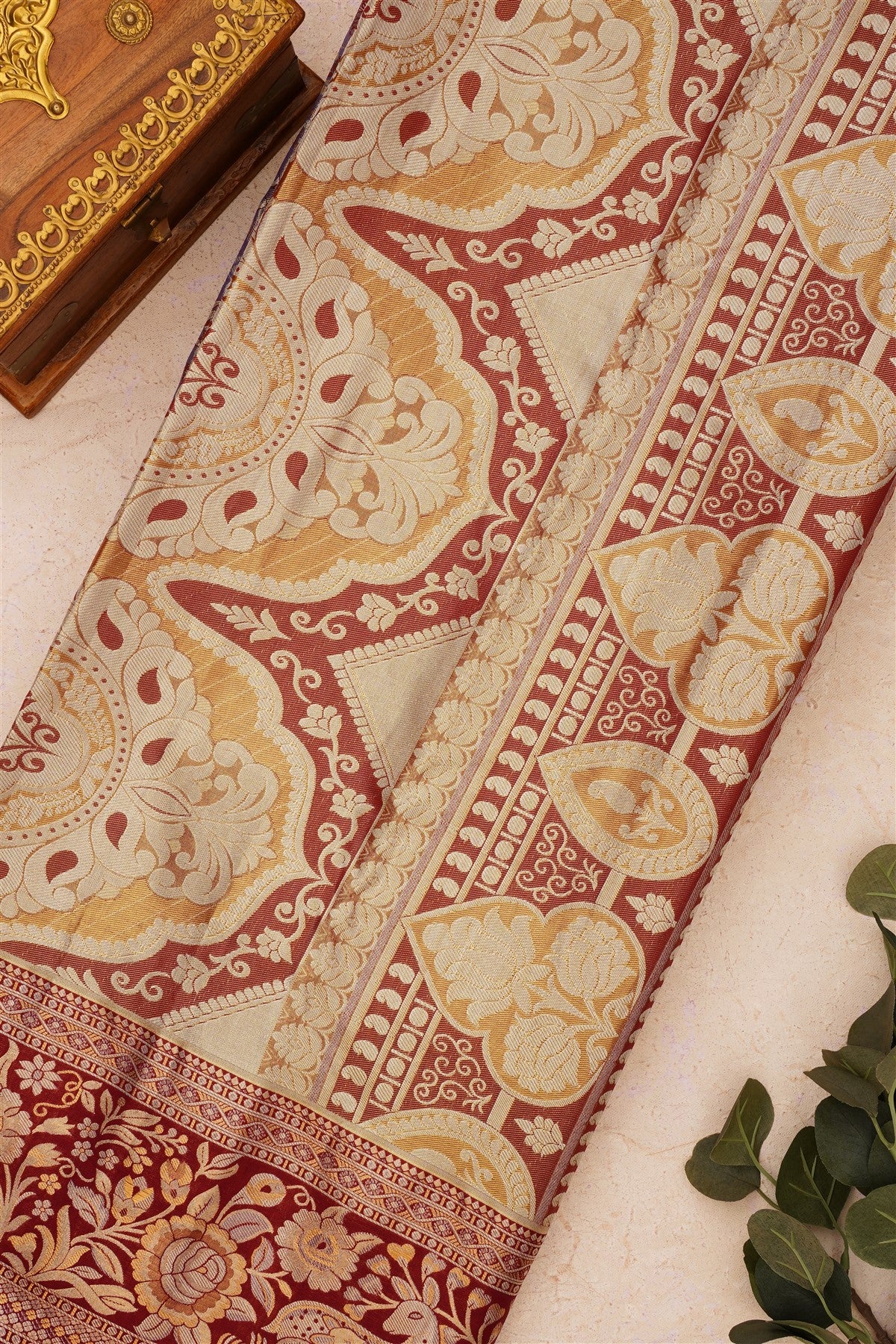 Semi Kanchipuram Silk Blend Light Lavender Saree