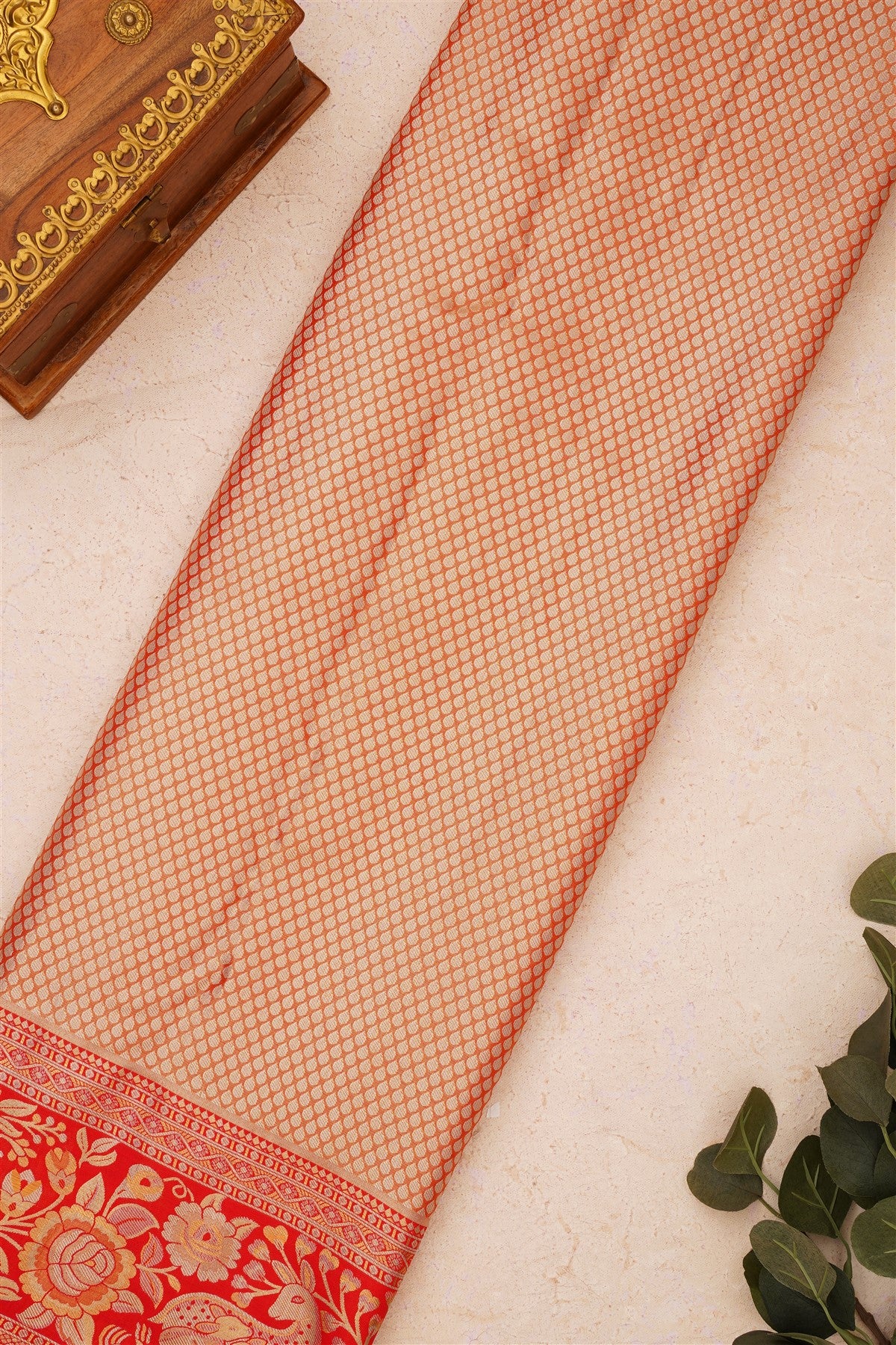 Semi Kanchipuram Silk Blend Sea Green Saree