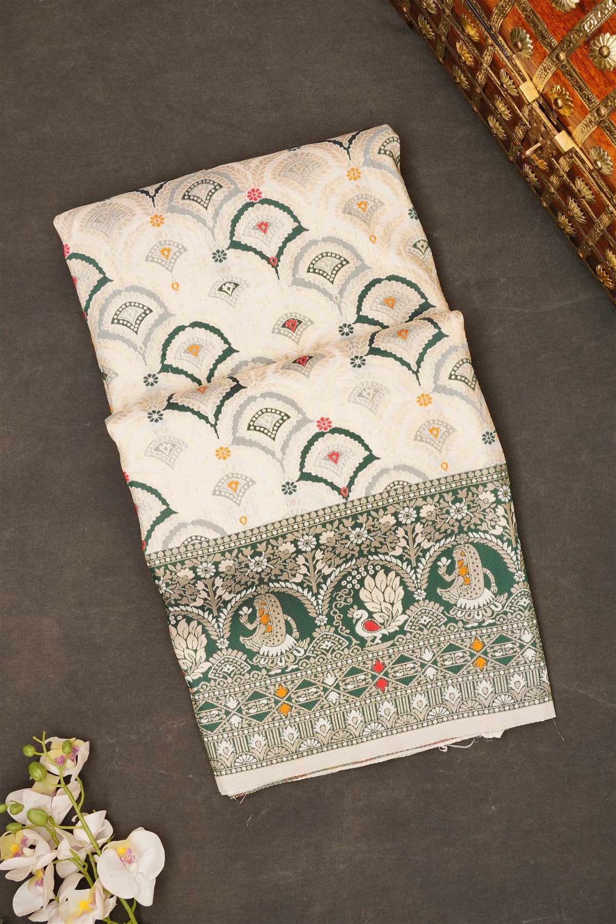 Semi Pattu Silk Blend 0 Saree