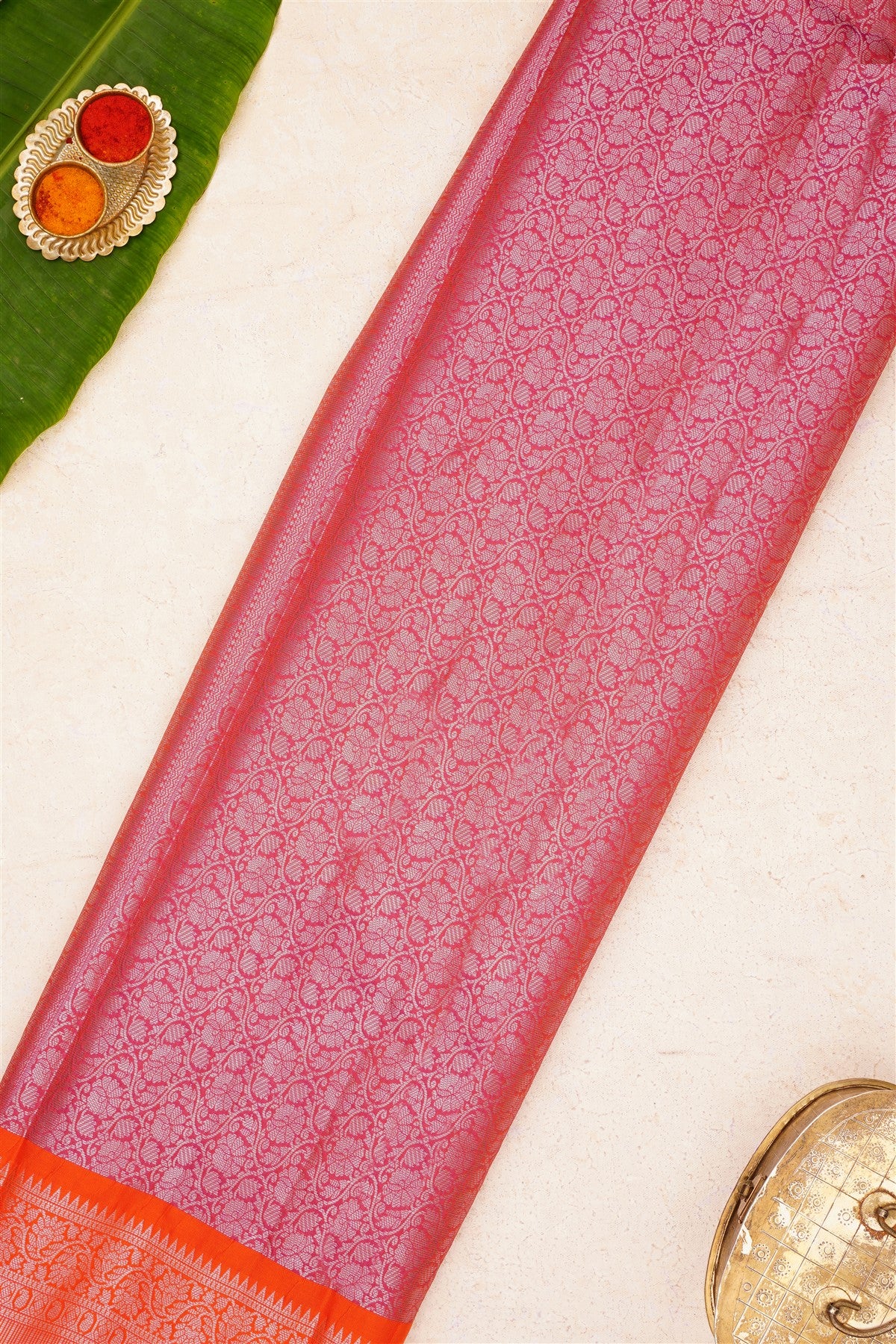 Banarasi Kathan Silk Violet Saree