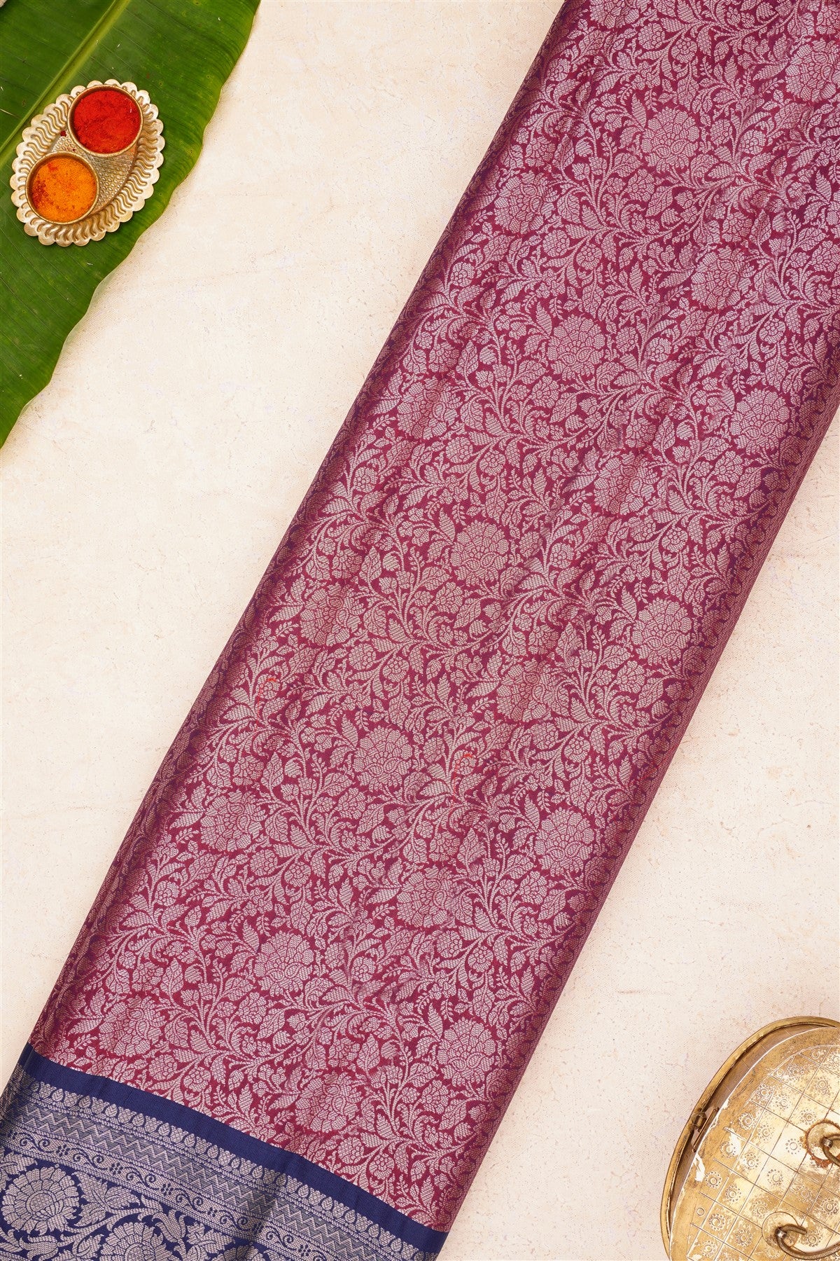 Banarasi Kathan Silk Red Saree