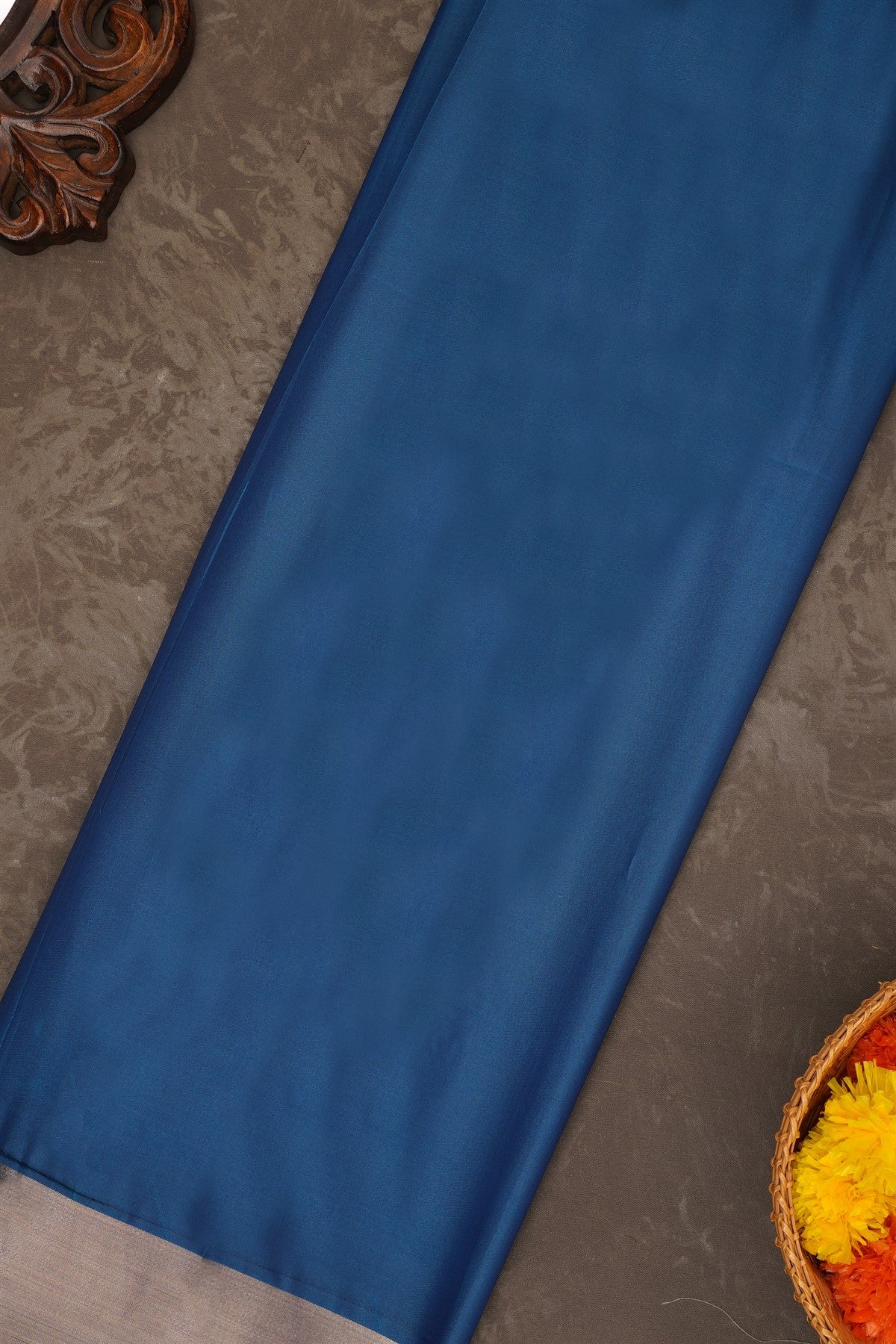 Ikat Silk Teal Saree