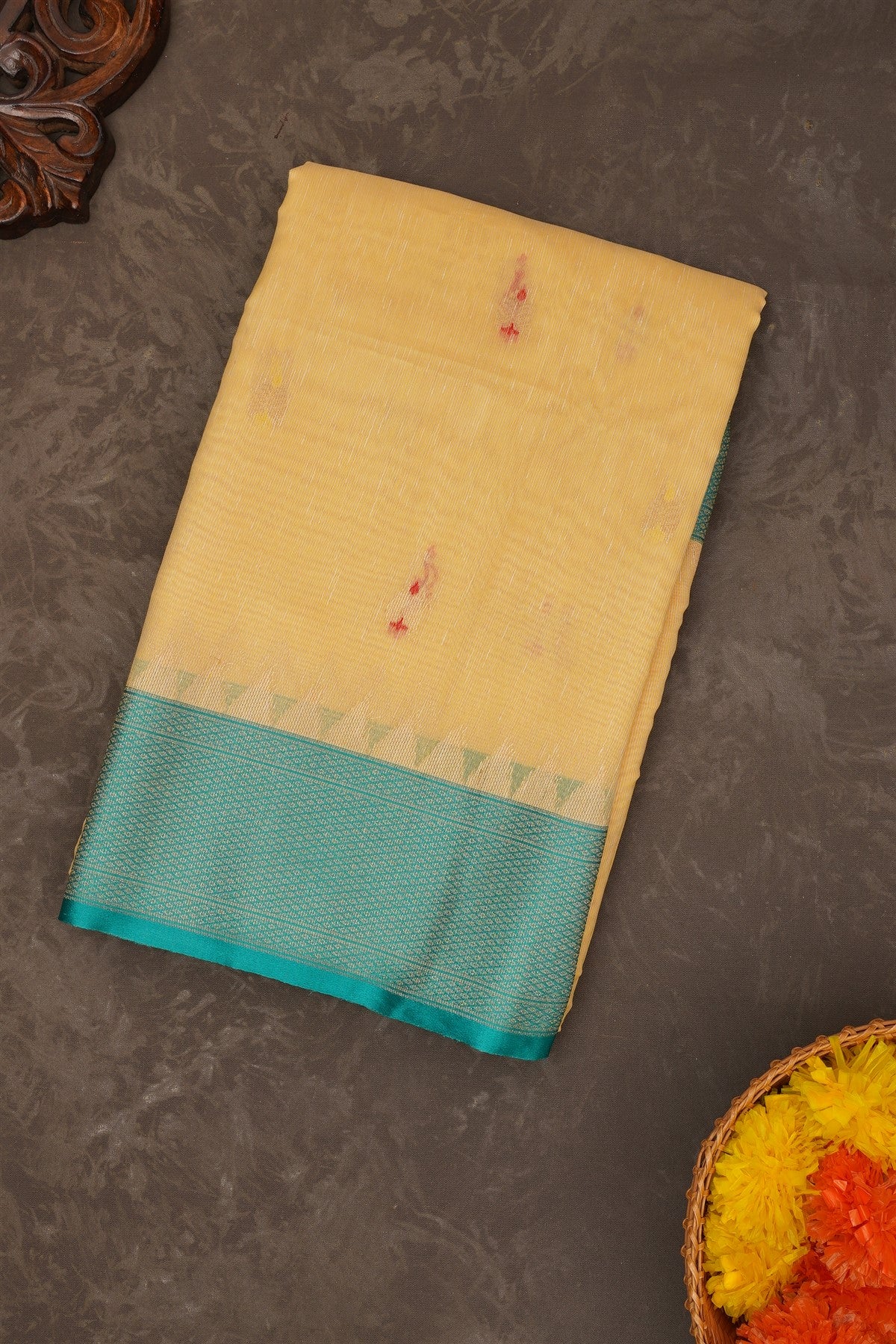 Fancy Silk Light Yellow Saree