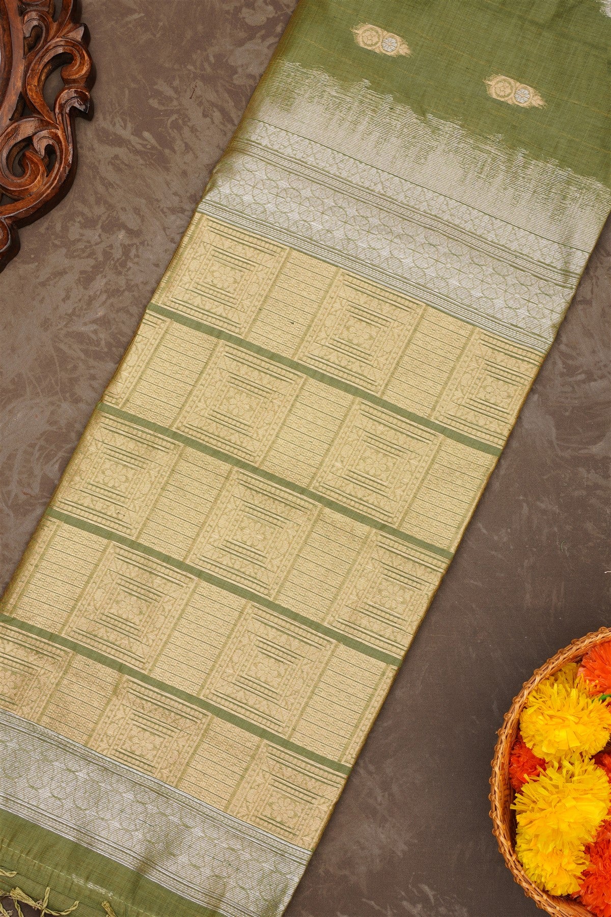 Fancy Chanderi Silk Light Green Saree