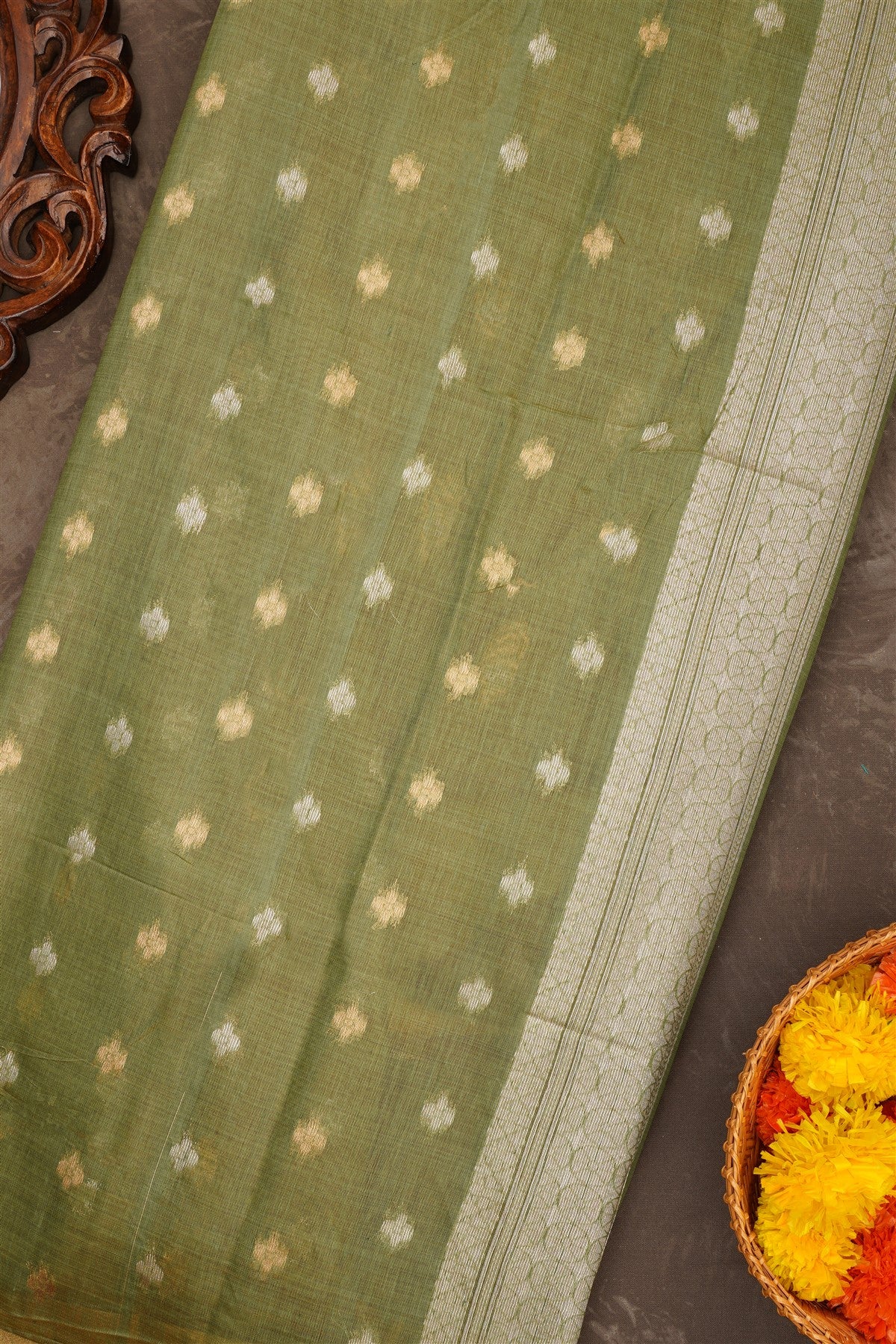 Fancy Chanderi Silk Light Green Saree