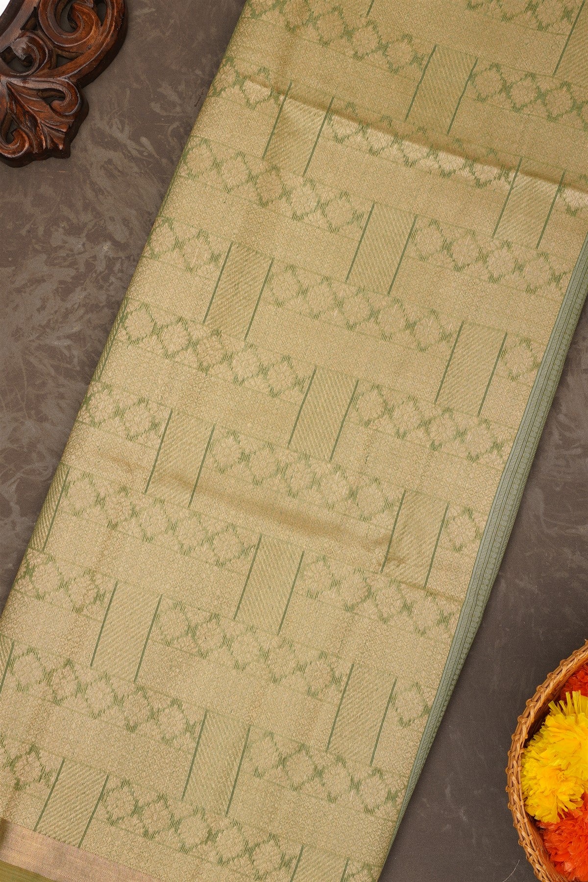 Fancy Chanderi Silk Light Green Saree