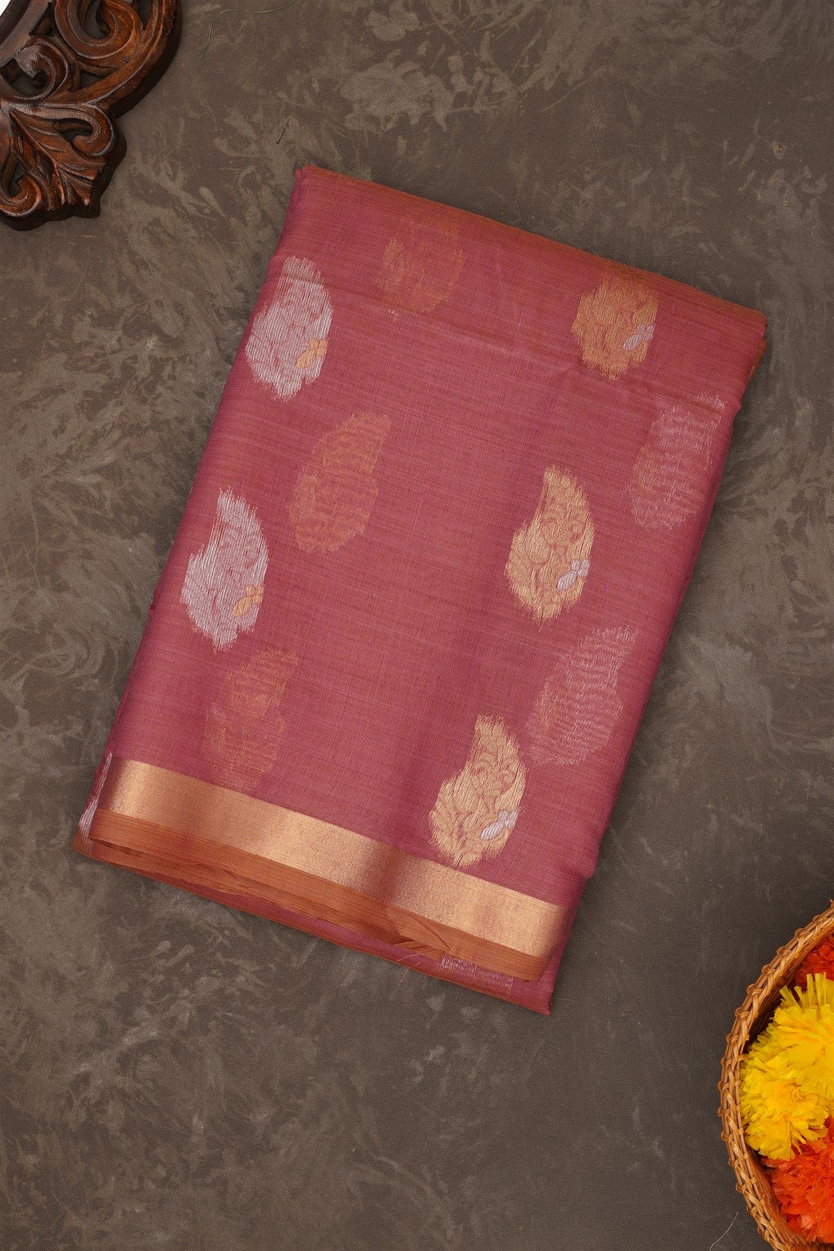 Fancy Chanderi Silk Purple Saree
