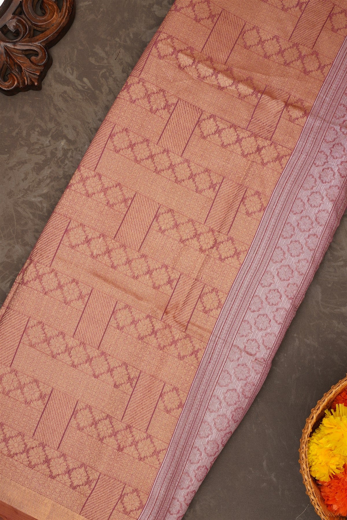 Fancy Chanderi Silk Purple Saree